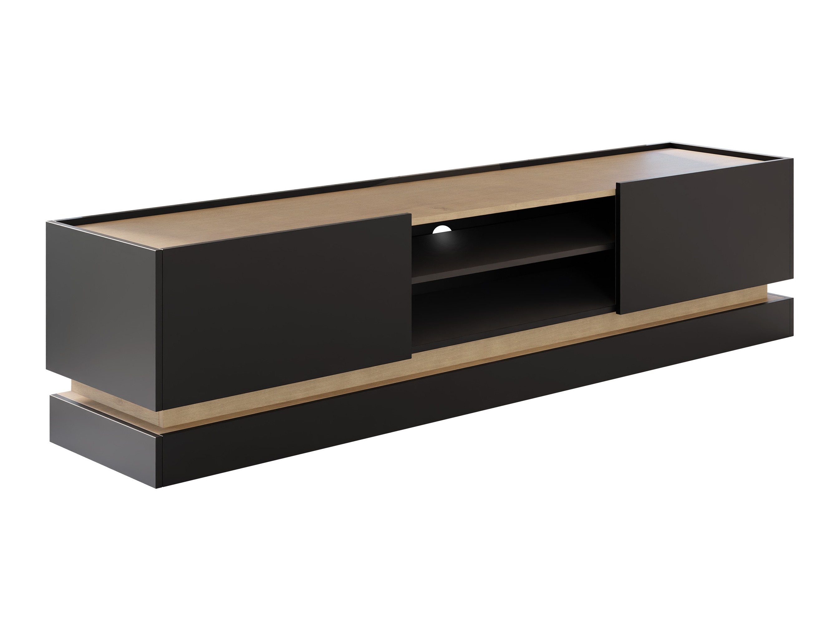 TV stand Comfivo Tilia (Black + Oak)