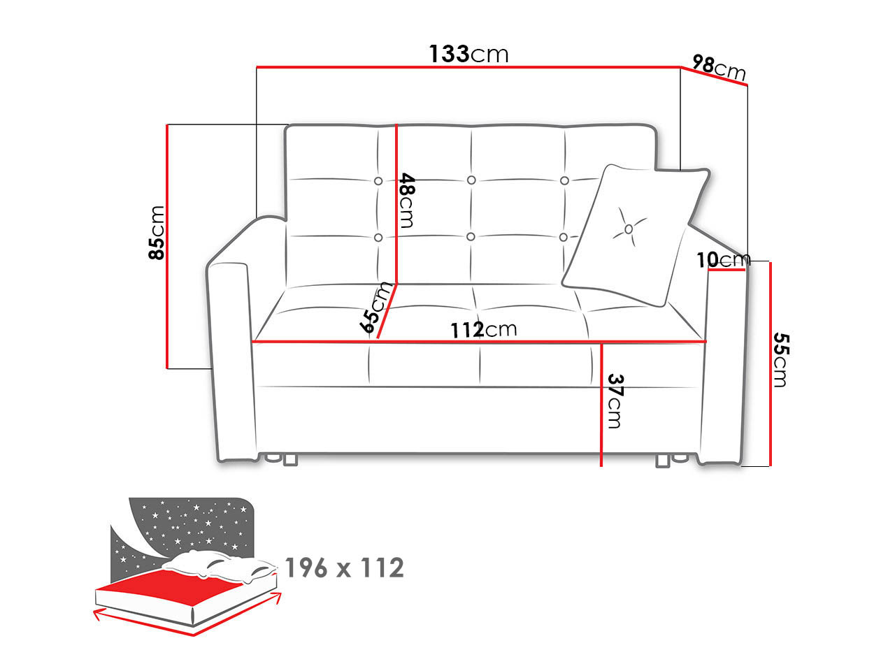 Sofa bed Seruna II (Nazar 225.05)