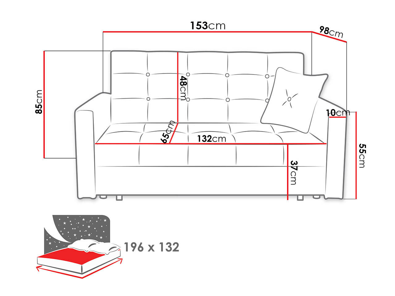 Sofa bed Seruna III (Tatum 278)