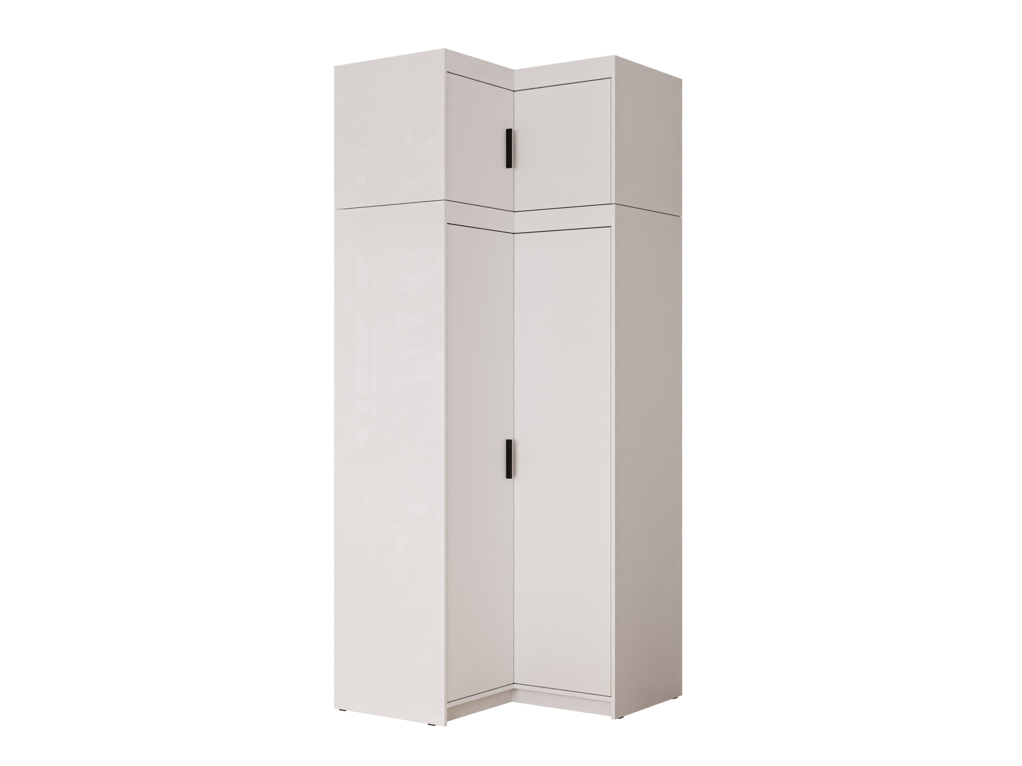 Corner wardrobe Novduni 121 (White)