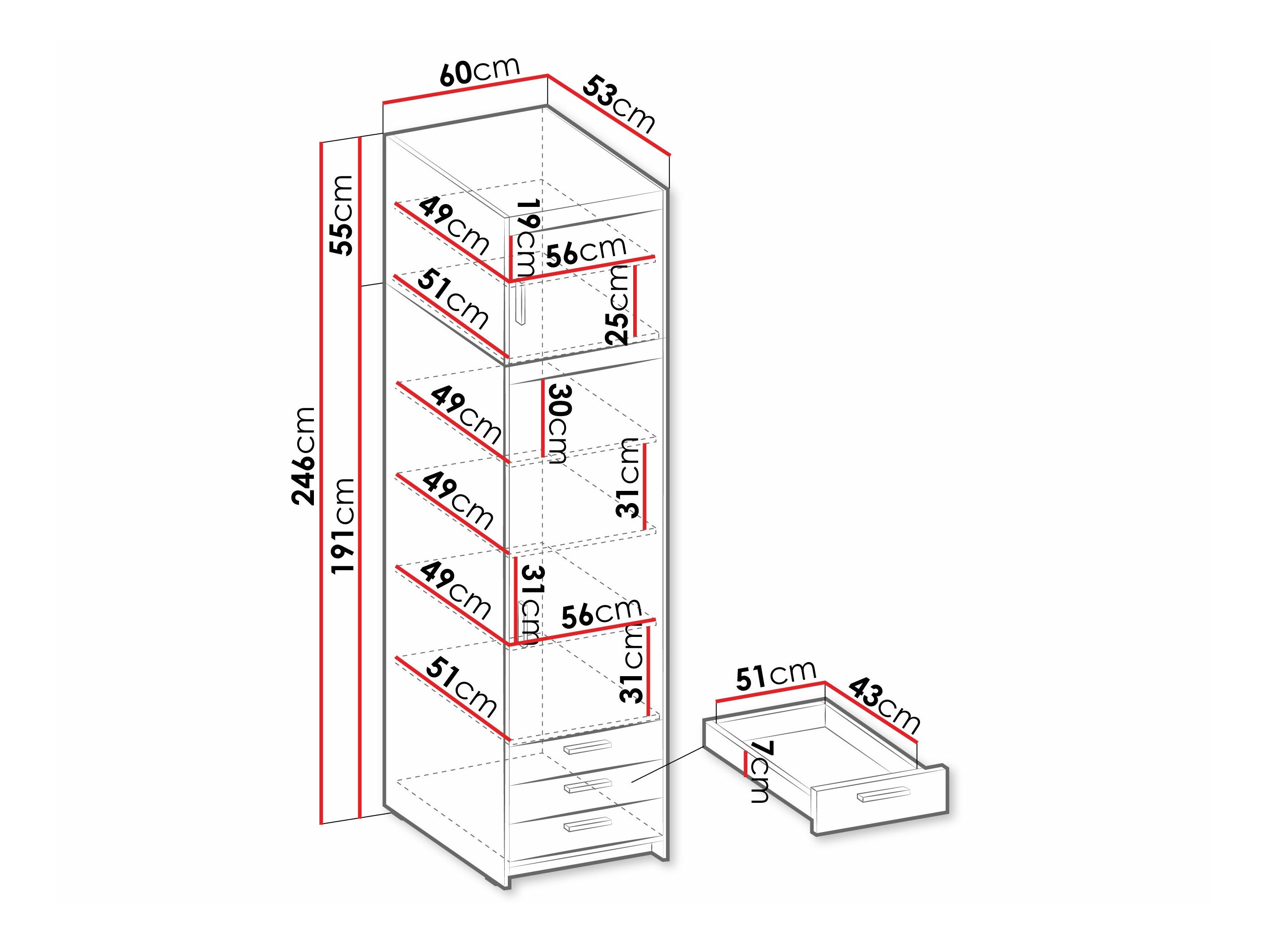 Bookcase Novduni 111 (Sonoma oak)