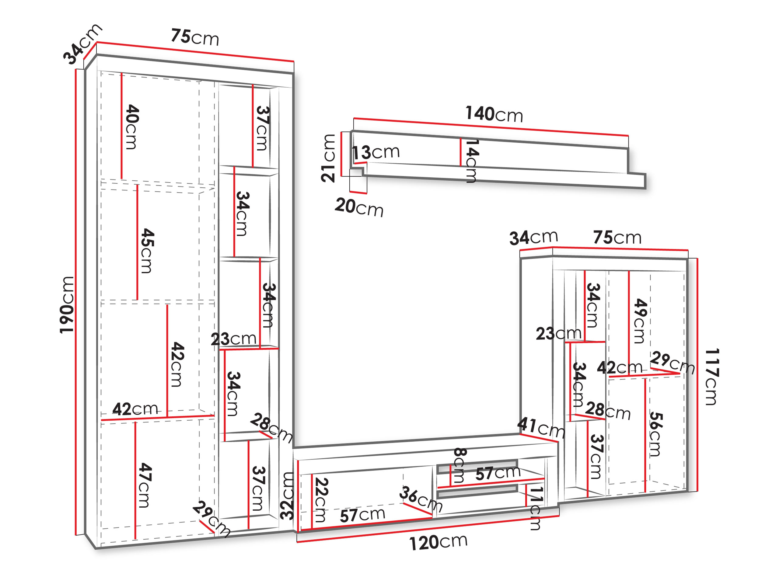 Living room set Univio (Oak)