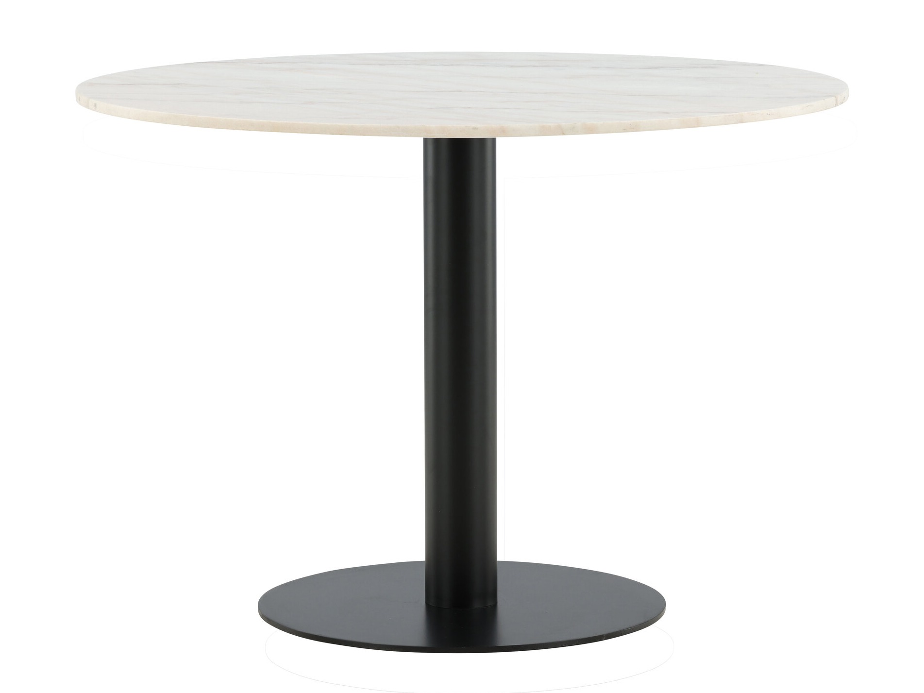 Table Dallas 175 (White marble + Black)