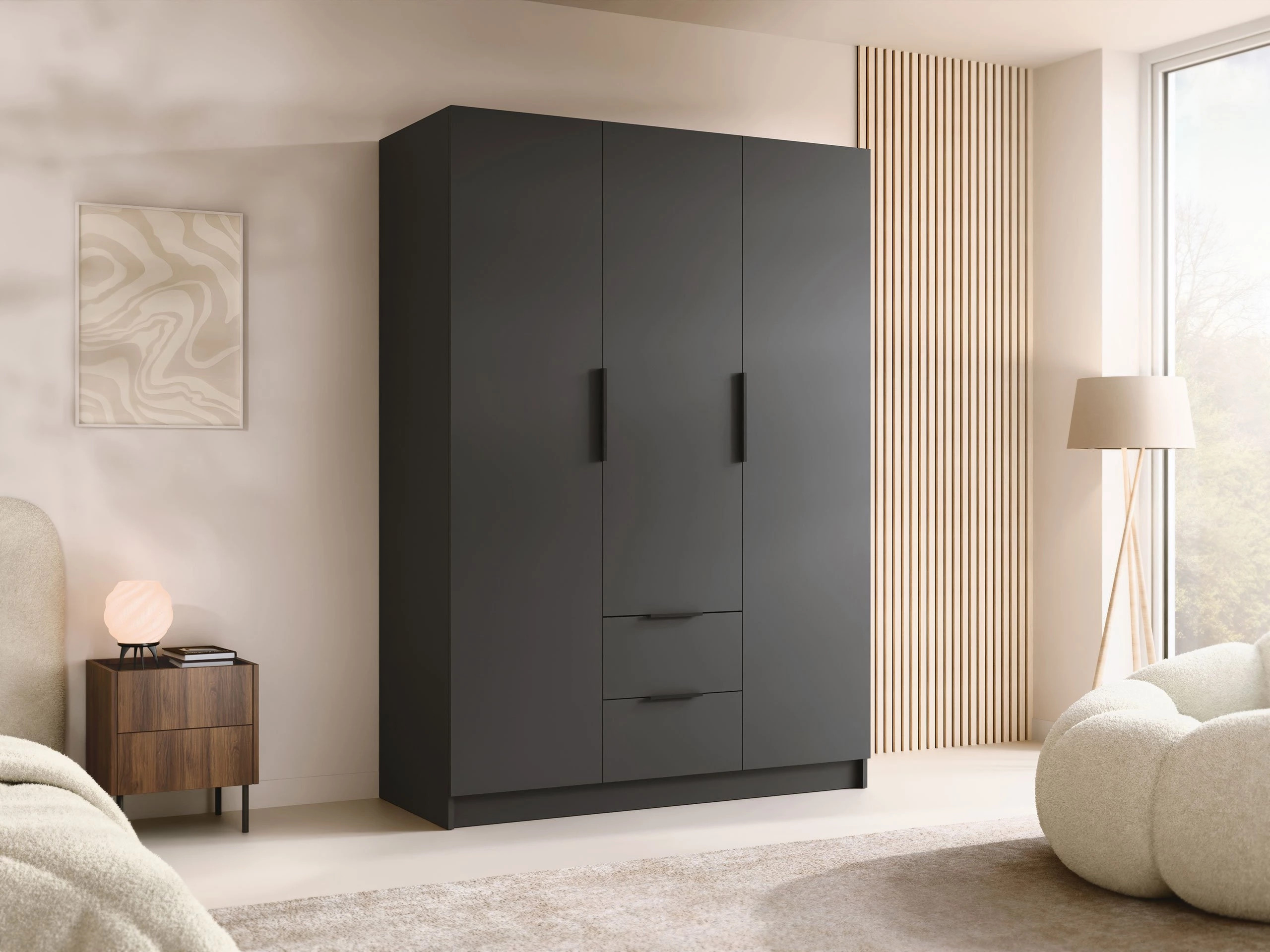 Wardrobe Closico Calvron I (Black)