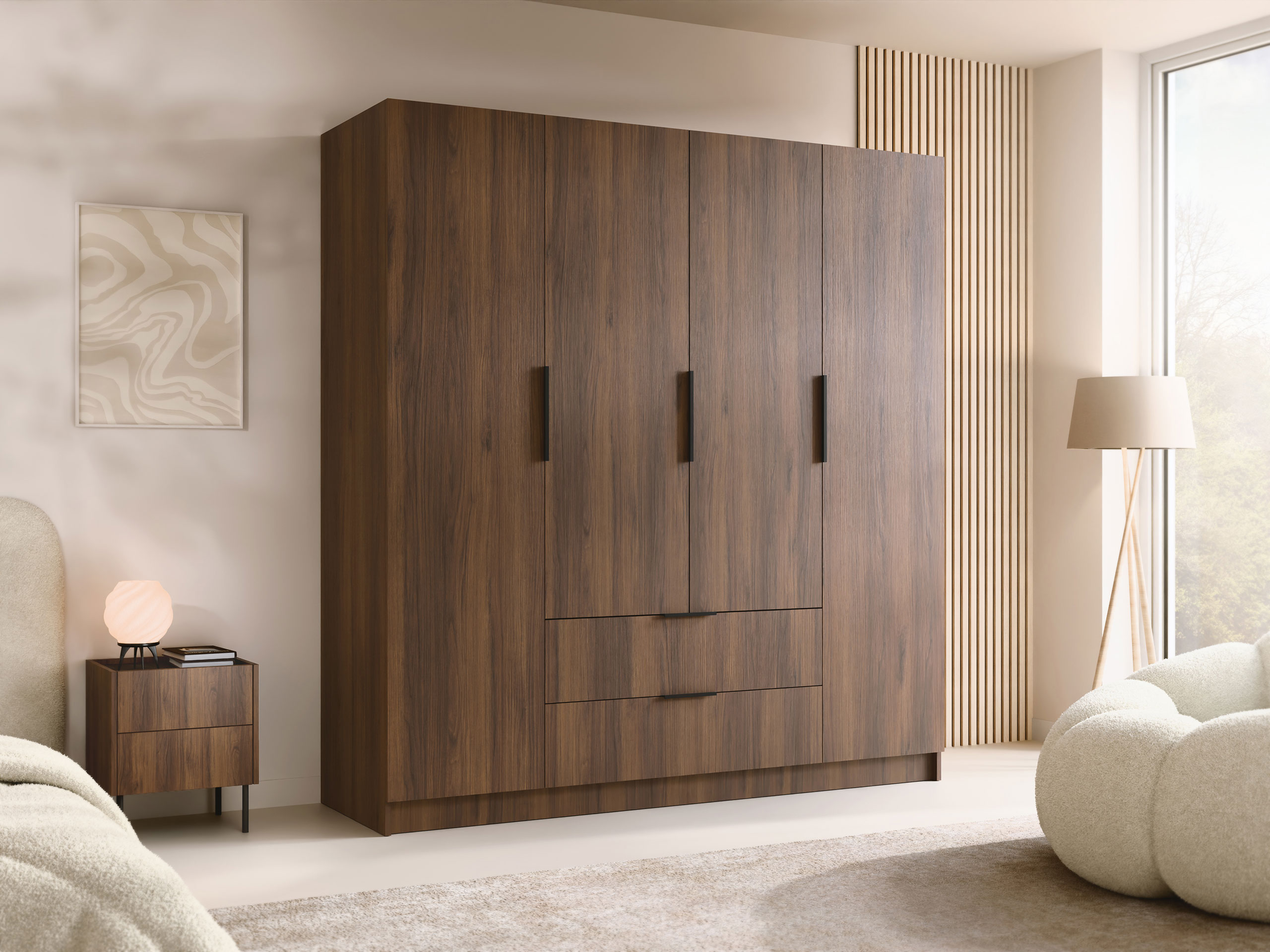 Wardrobe Closico Cadron I (Walnut)
