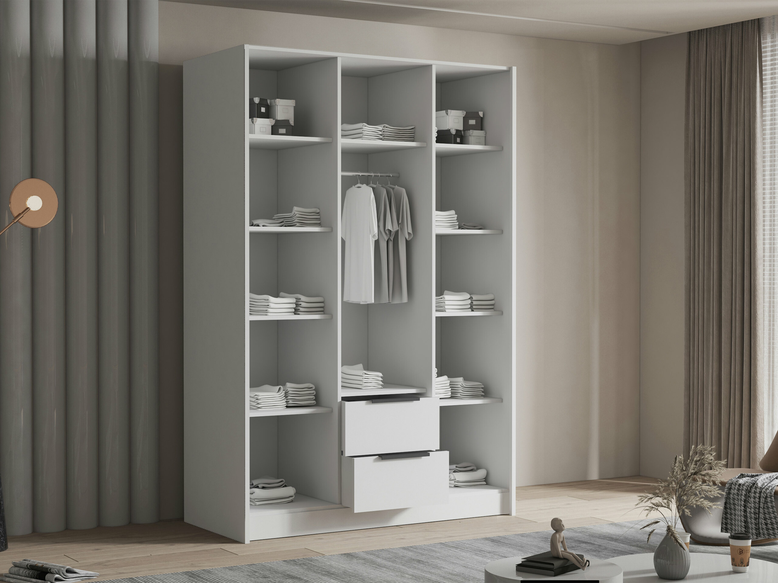 Wardrobe Closico Calvron II (Black)