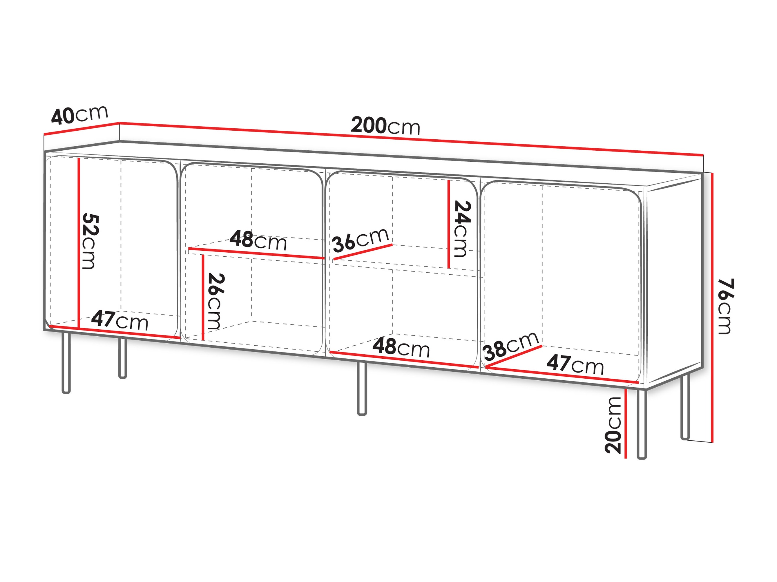 Sideboard Fentore 100 (Cashmere)