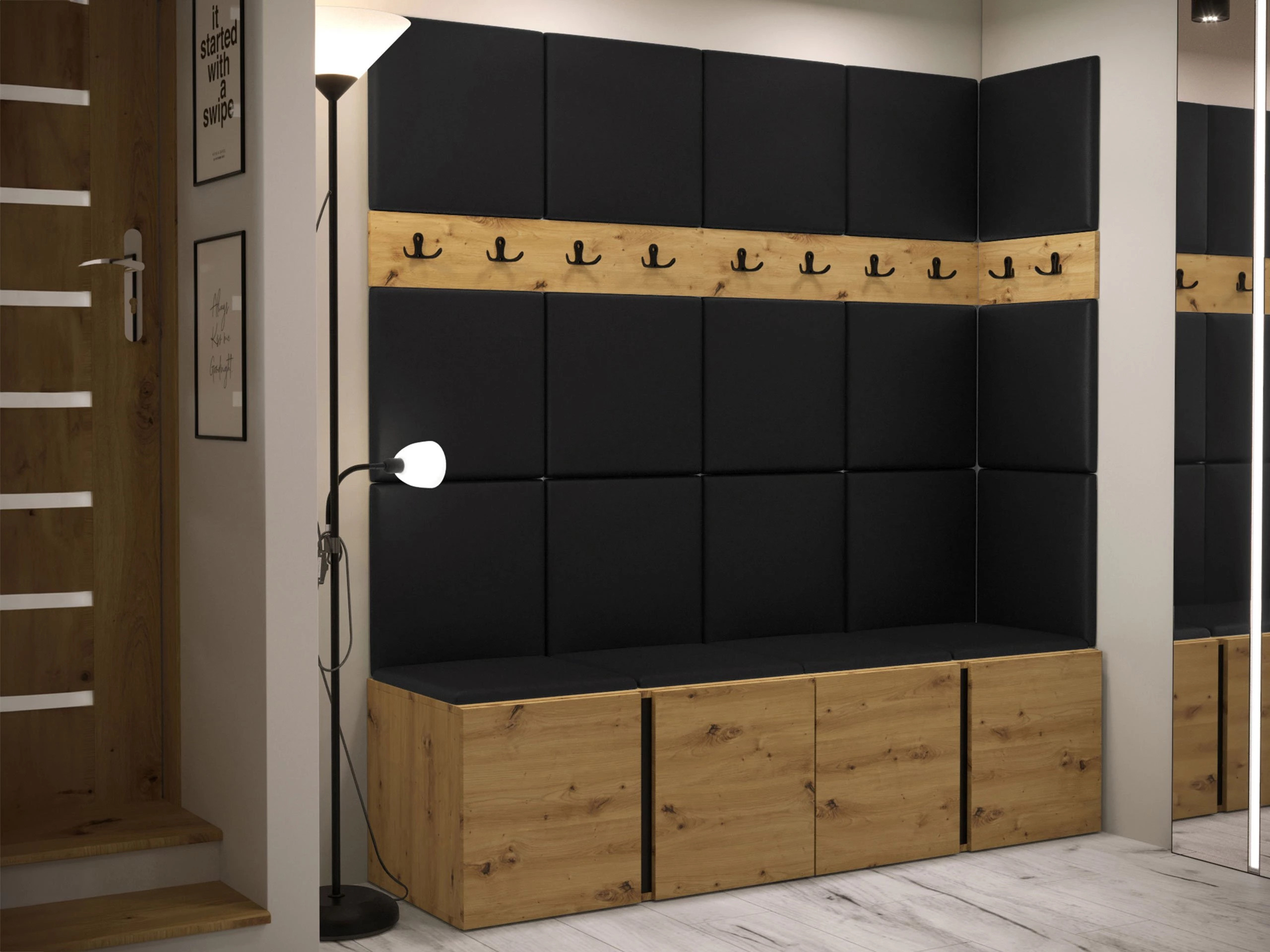 Hallway set Pinis II (Eco-leather Soft 011)