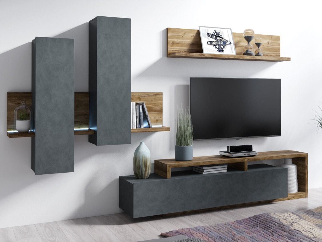 Living room set Lutiva 100 (Matera grey + Dark spruce)