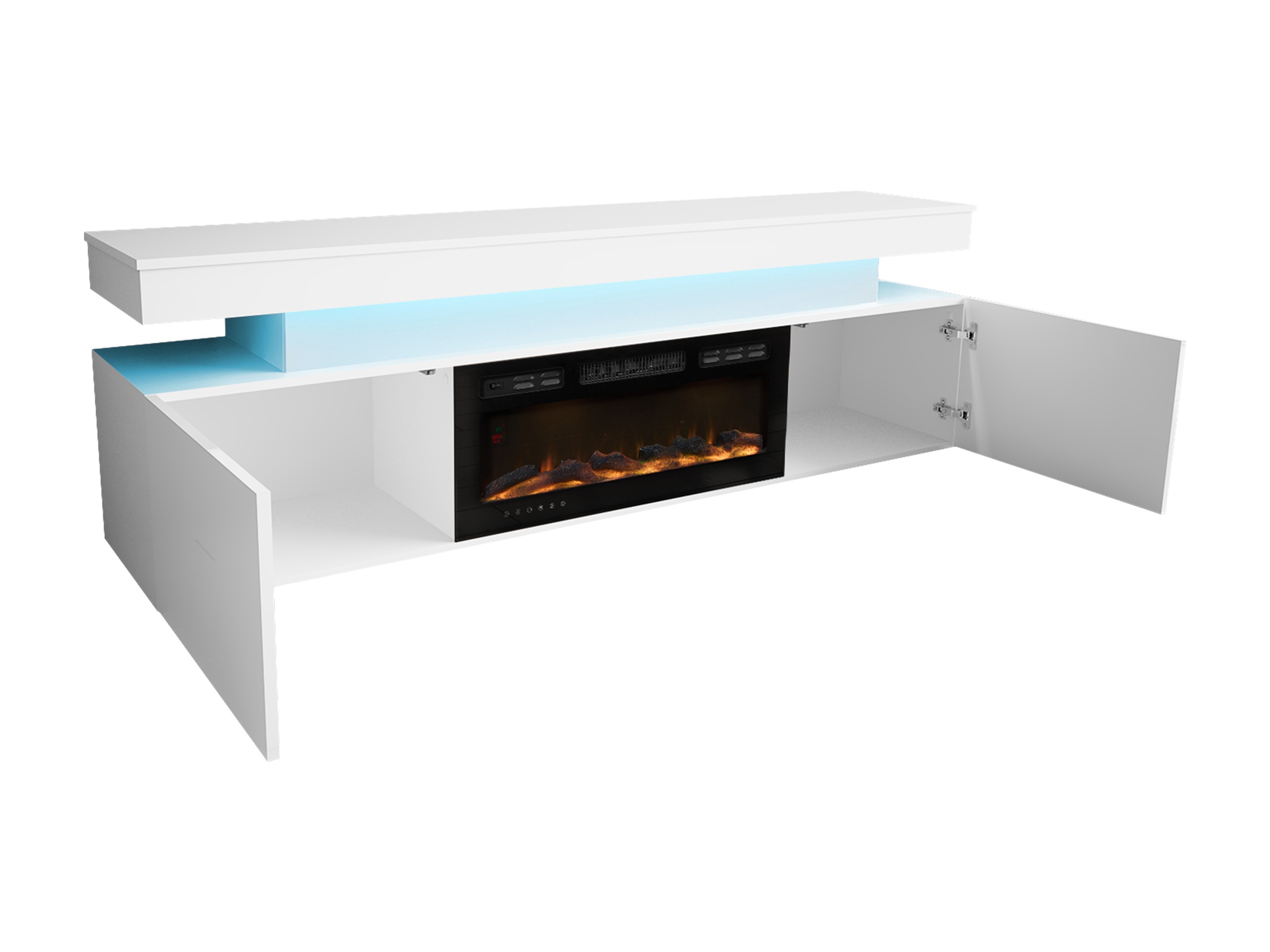 TV stand Monfero I (White + Glossy white)