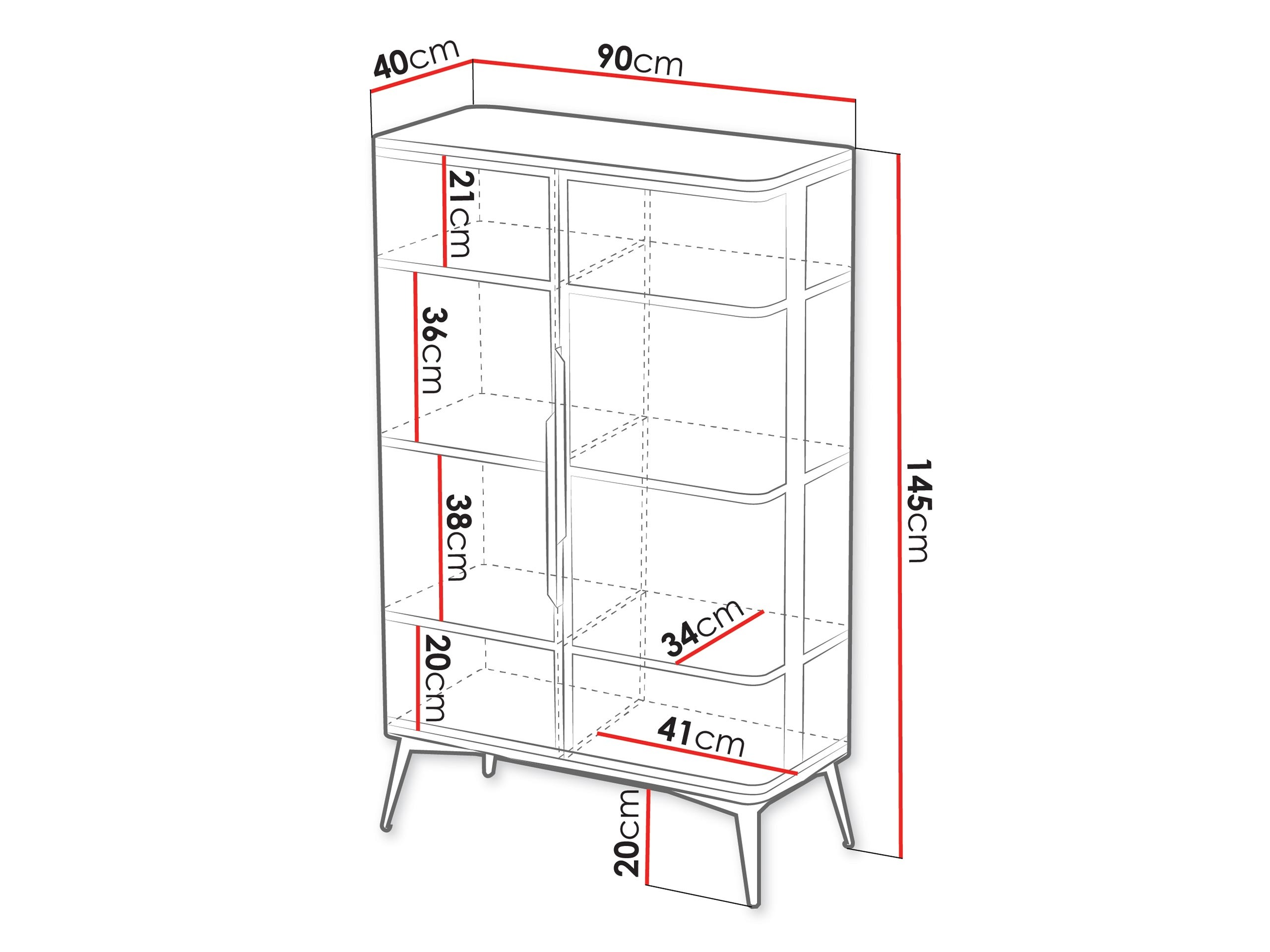 Bookcase Camfelo 103 (Black)