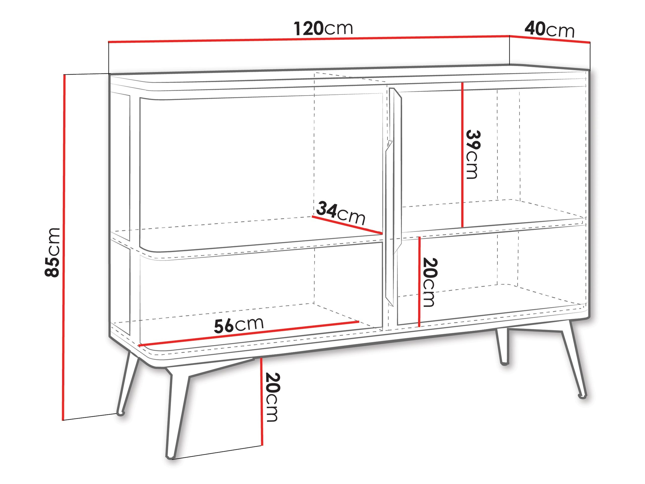 Sideboard Camfelo 100 (Black)