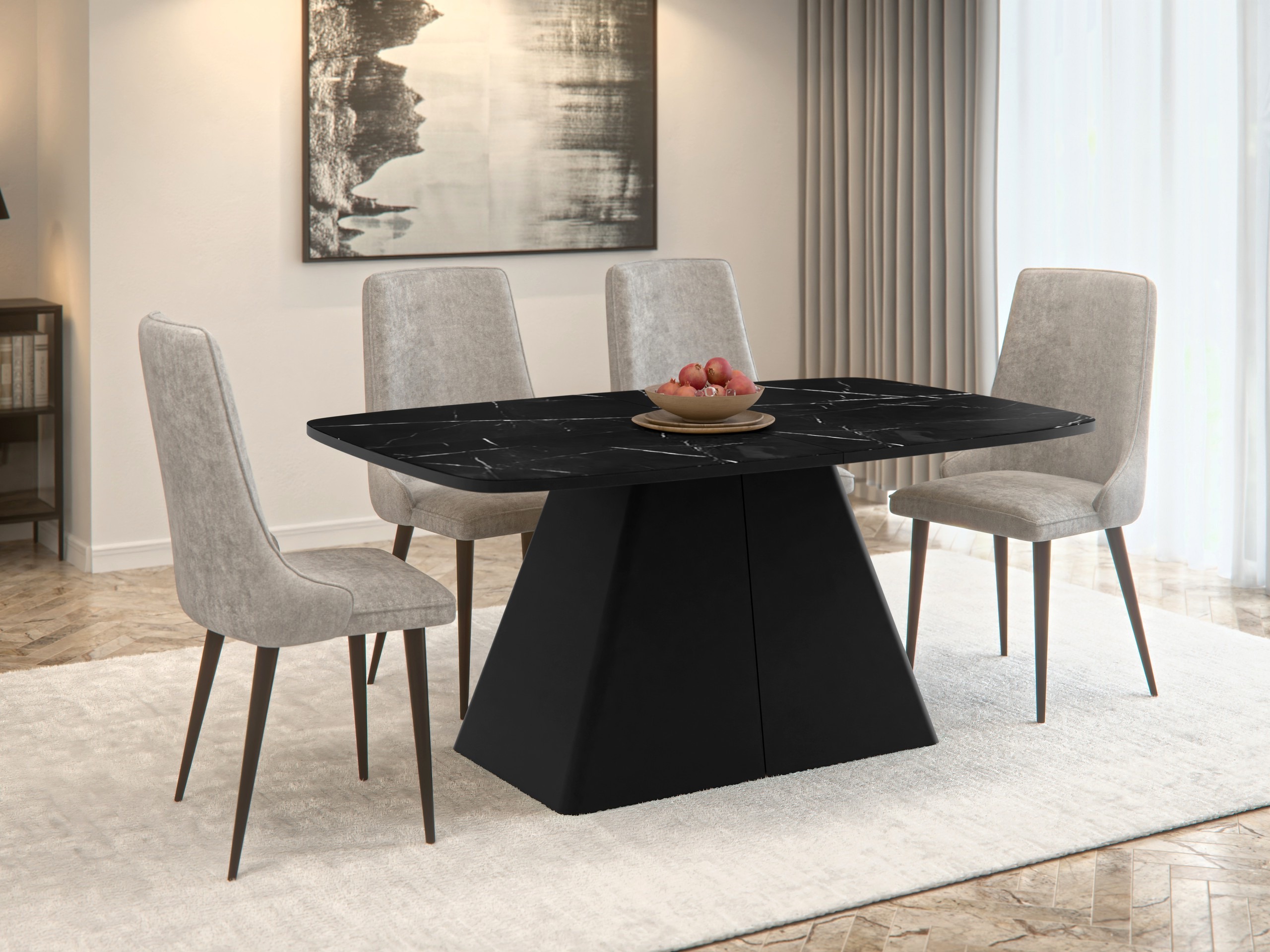 Table Oswego 169 (Black marble)