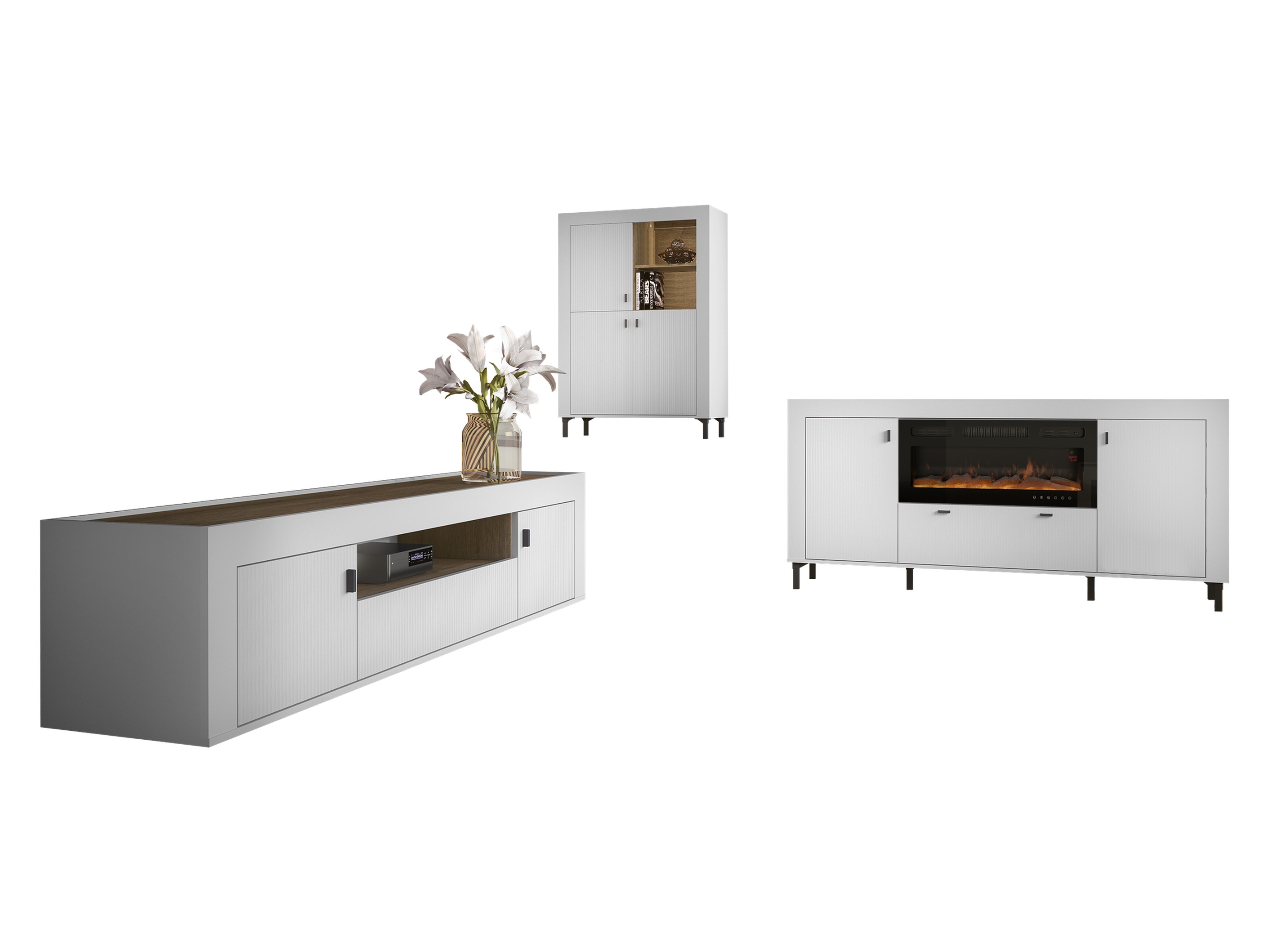 Living room set Mormavu 115 (Matte white)