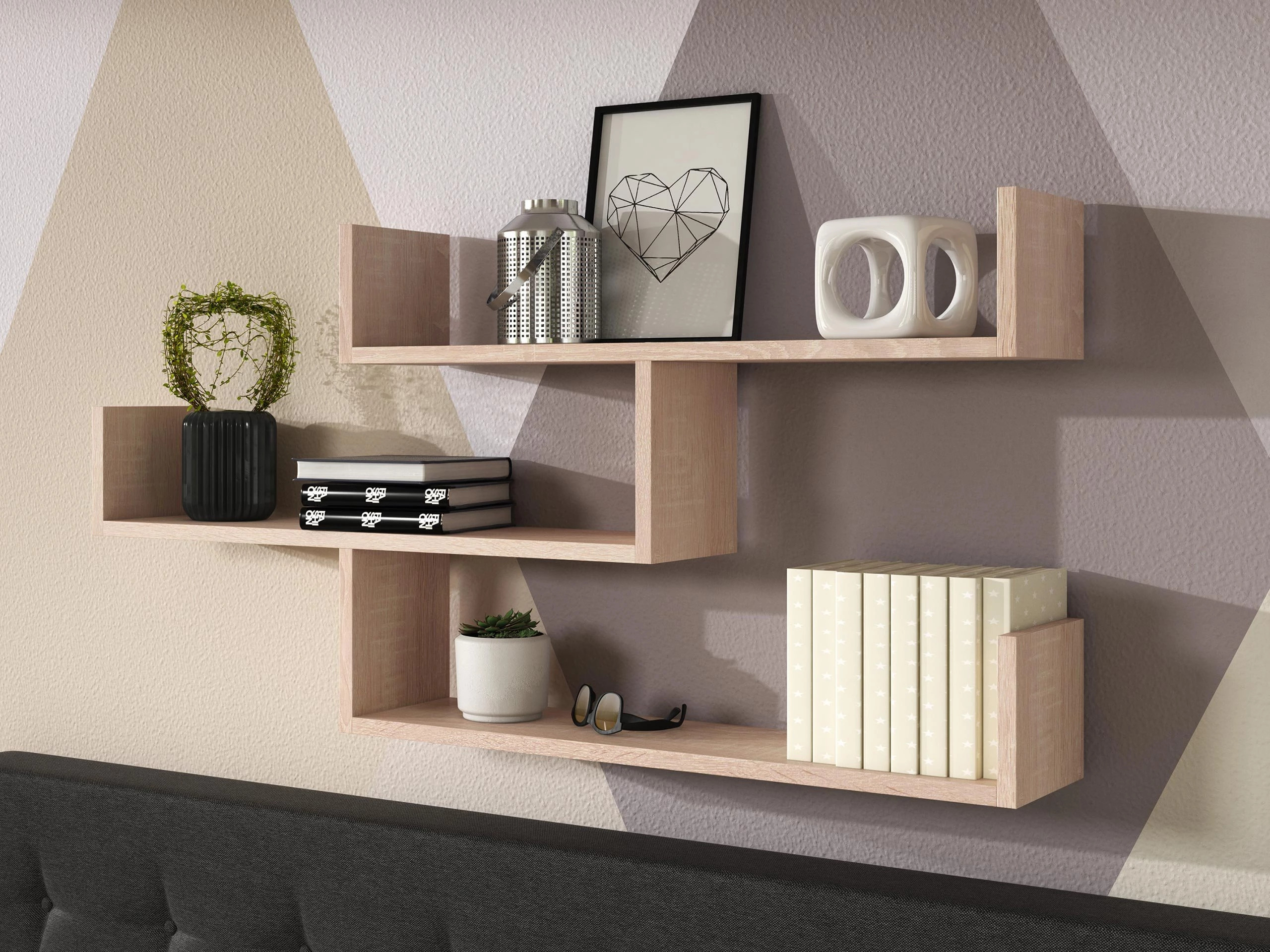 Wall shelf Lexicon I (Sonoma oak)
