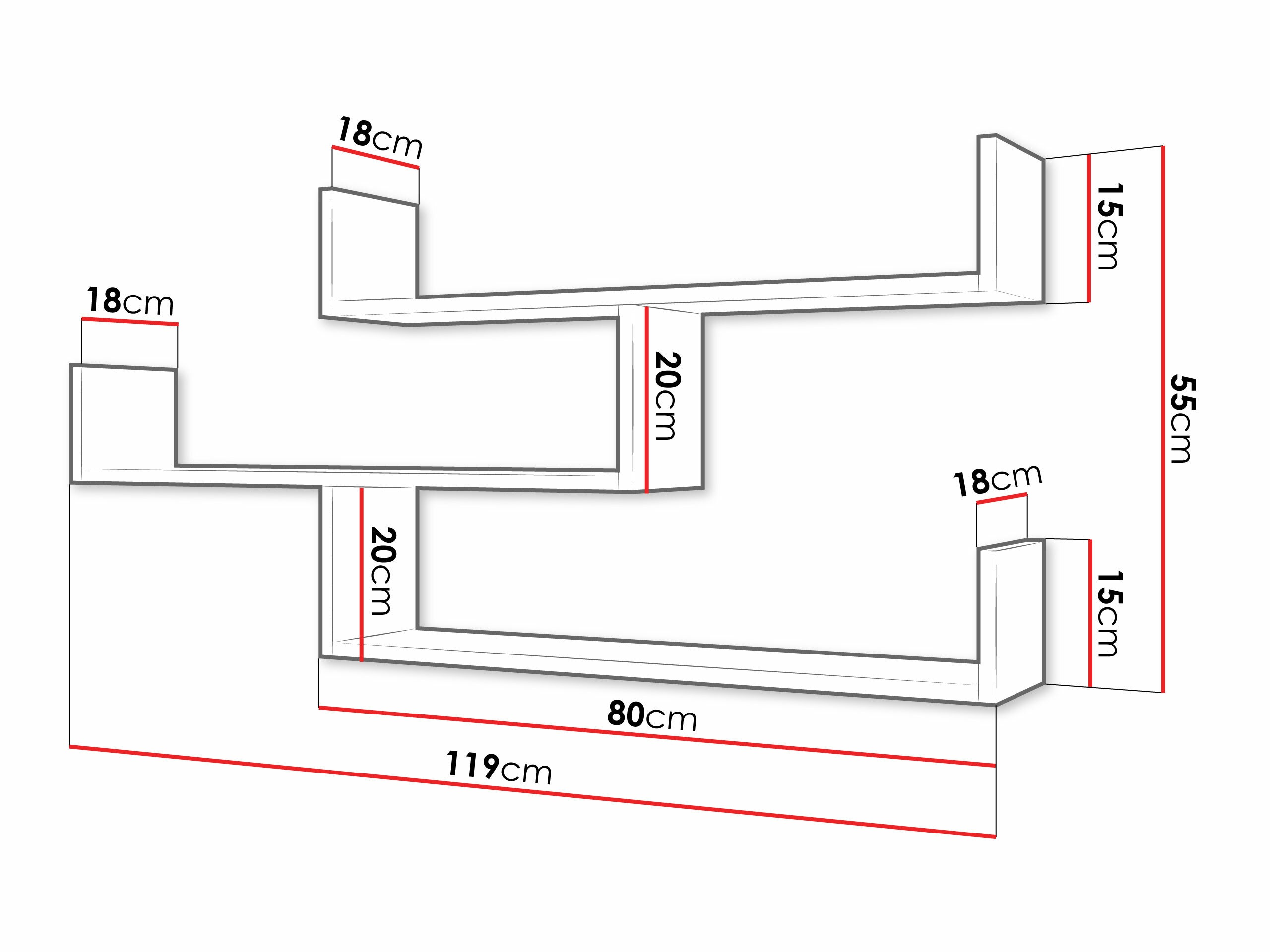 Wall shelf Lexicon I (Sonoma oak)