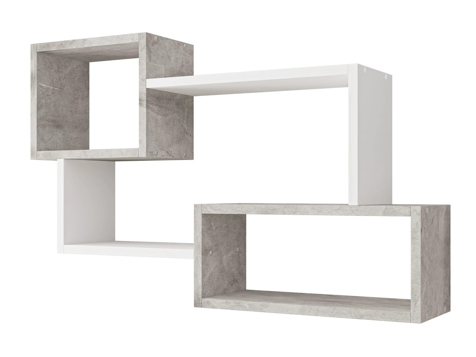 Wall shelf Lexicon II (Concrete + White)