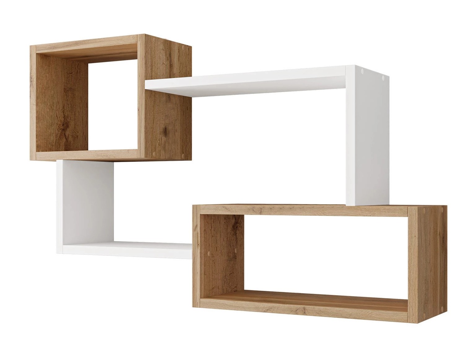 Wall shelf Lexicon II (Wotan Oak + White)