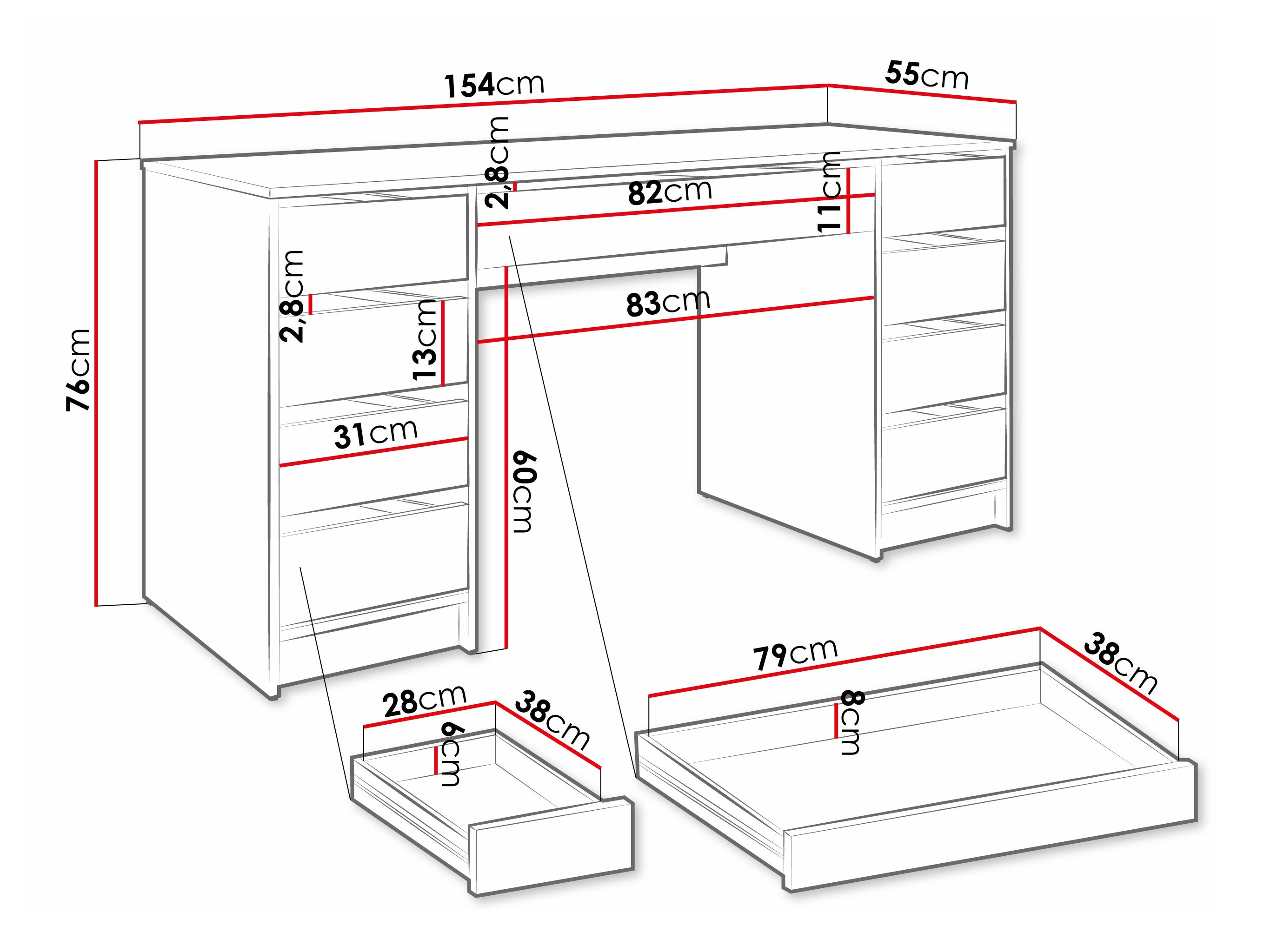 Desk Comfivo Terros II (Oak)