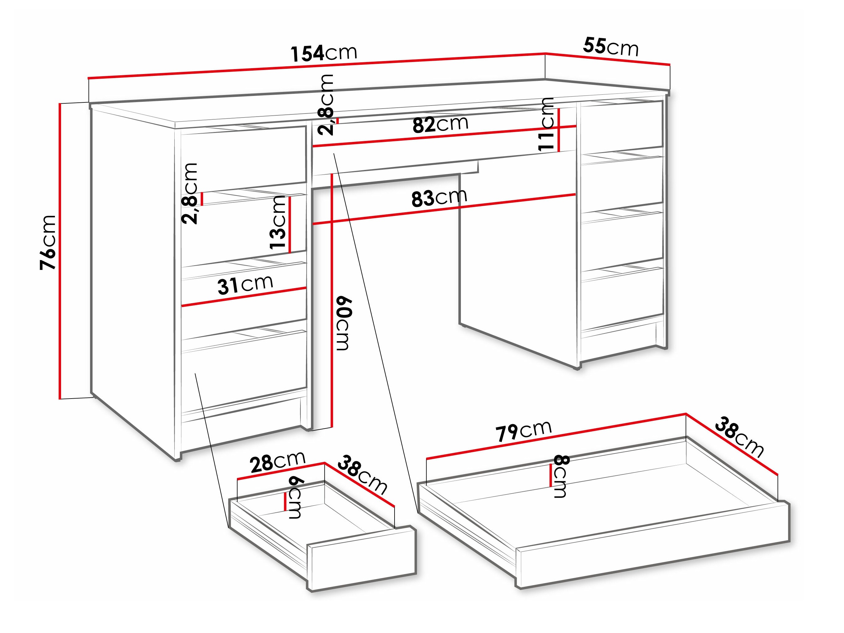 Desk Comfivo Terros II (White)