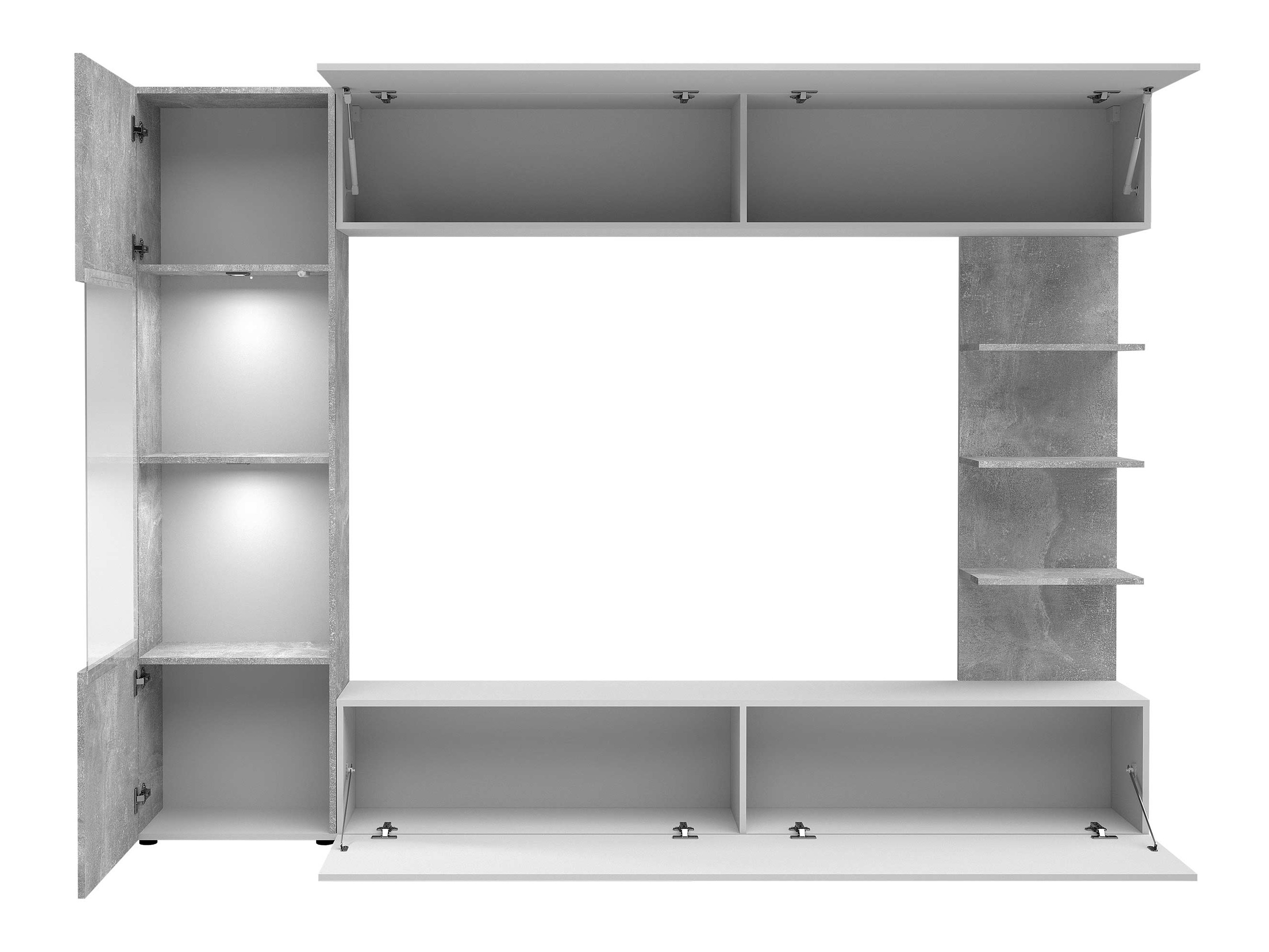 Living room set Comfivo Animus (Walnut + Black marble)