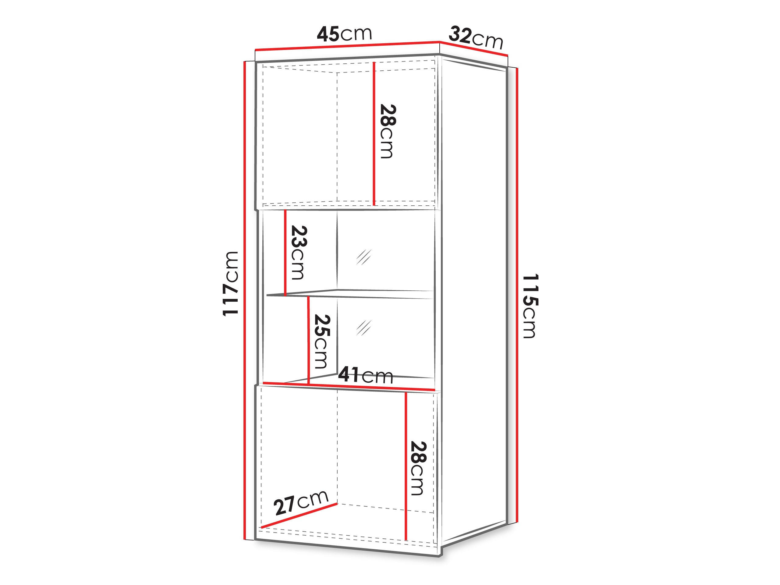 Wall cabinet Remus I (Cashmere)
