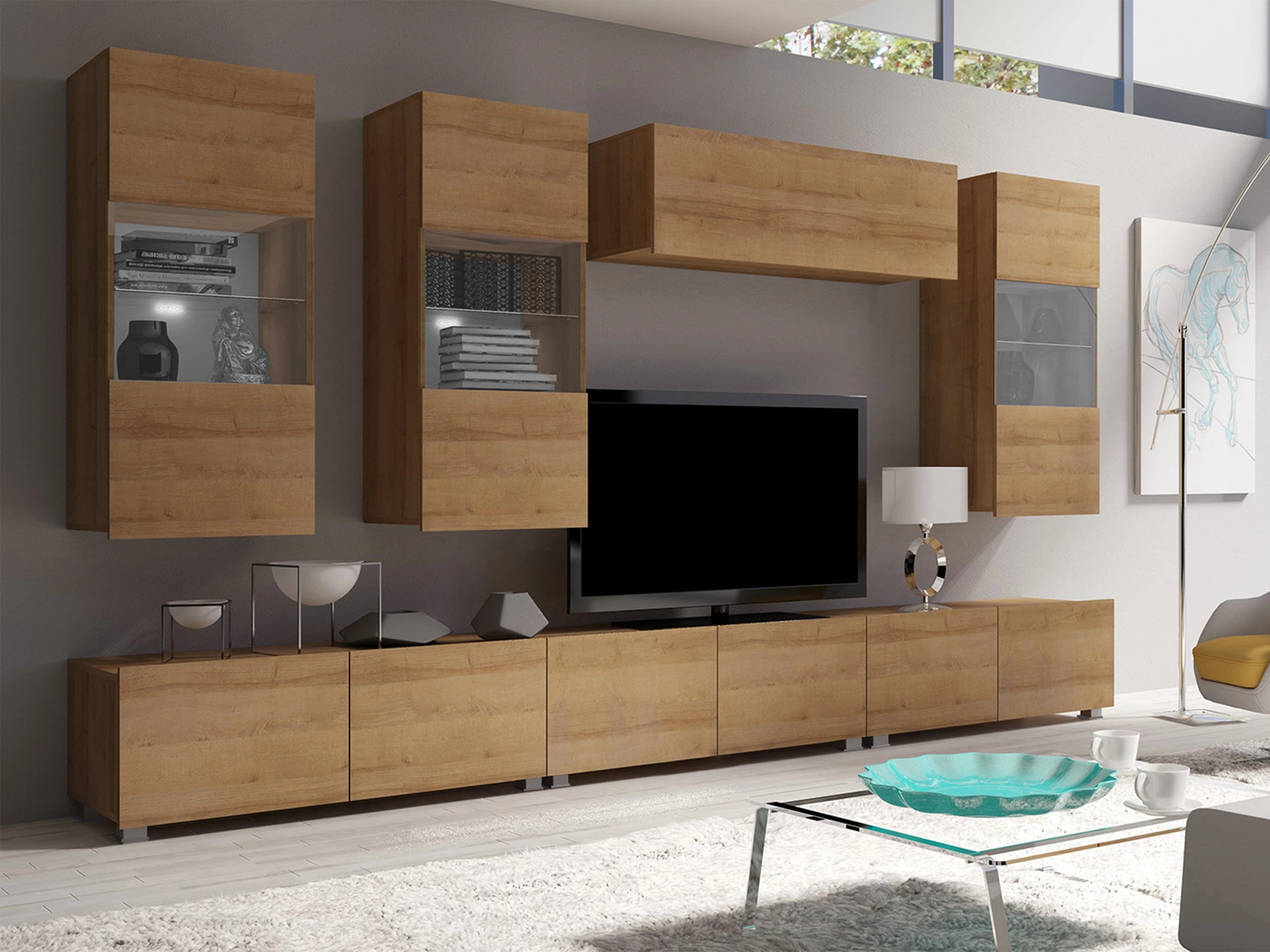 Wall cabinet Remus I (Golden oak)