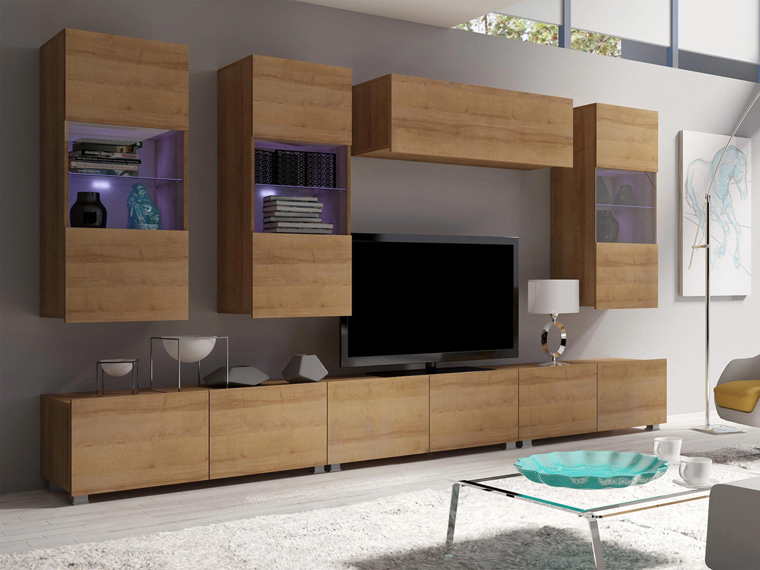Wall cabinet Remus I (Golden oak)