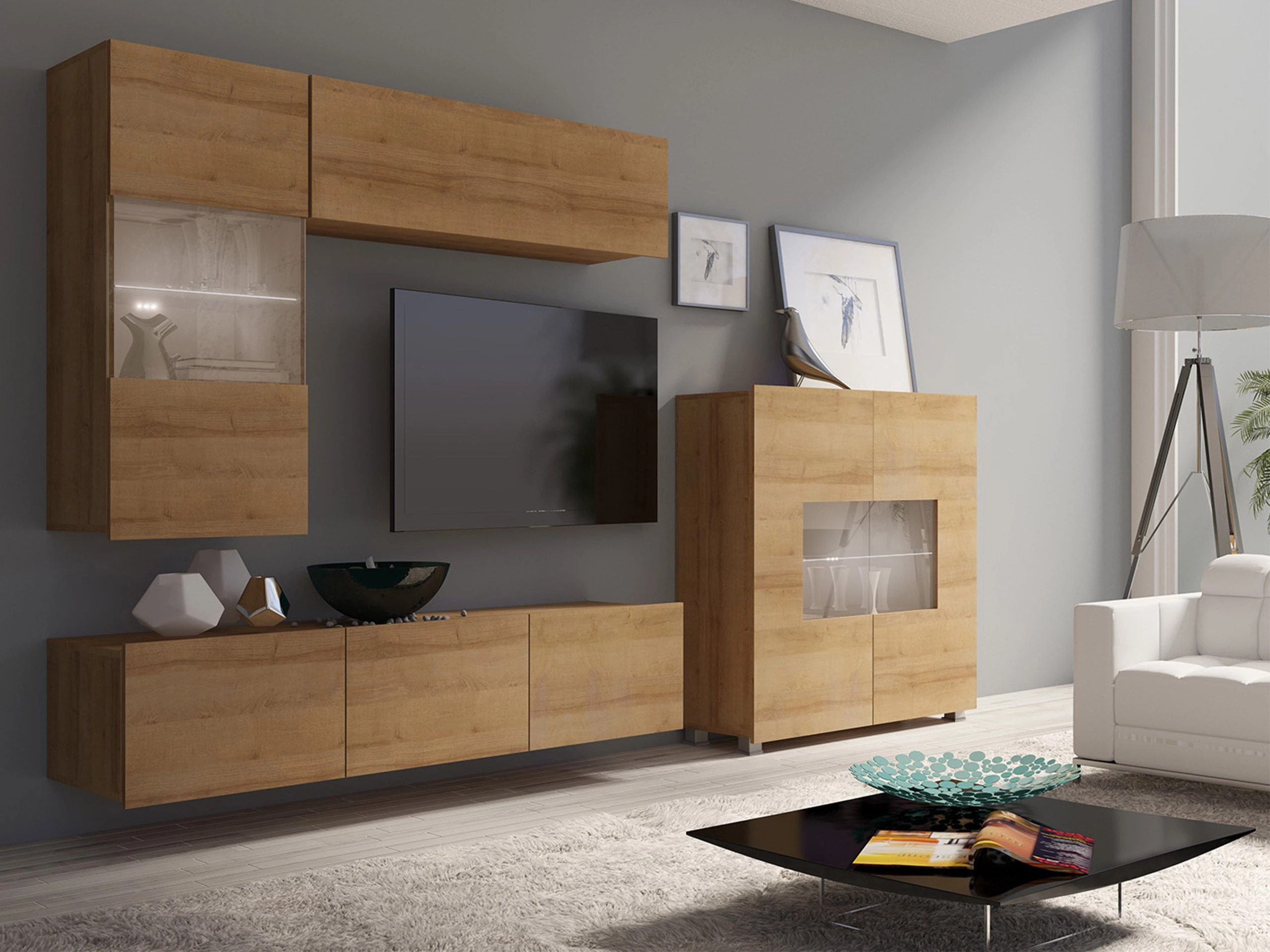 Living room set Remus III (Golden oak)