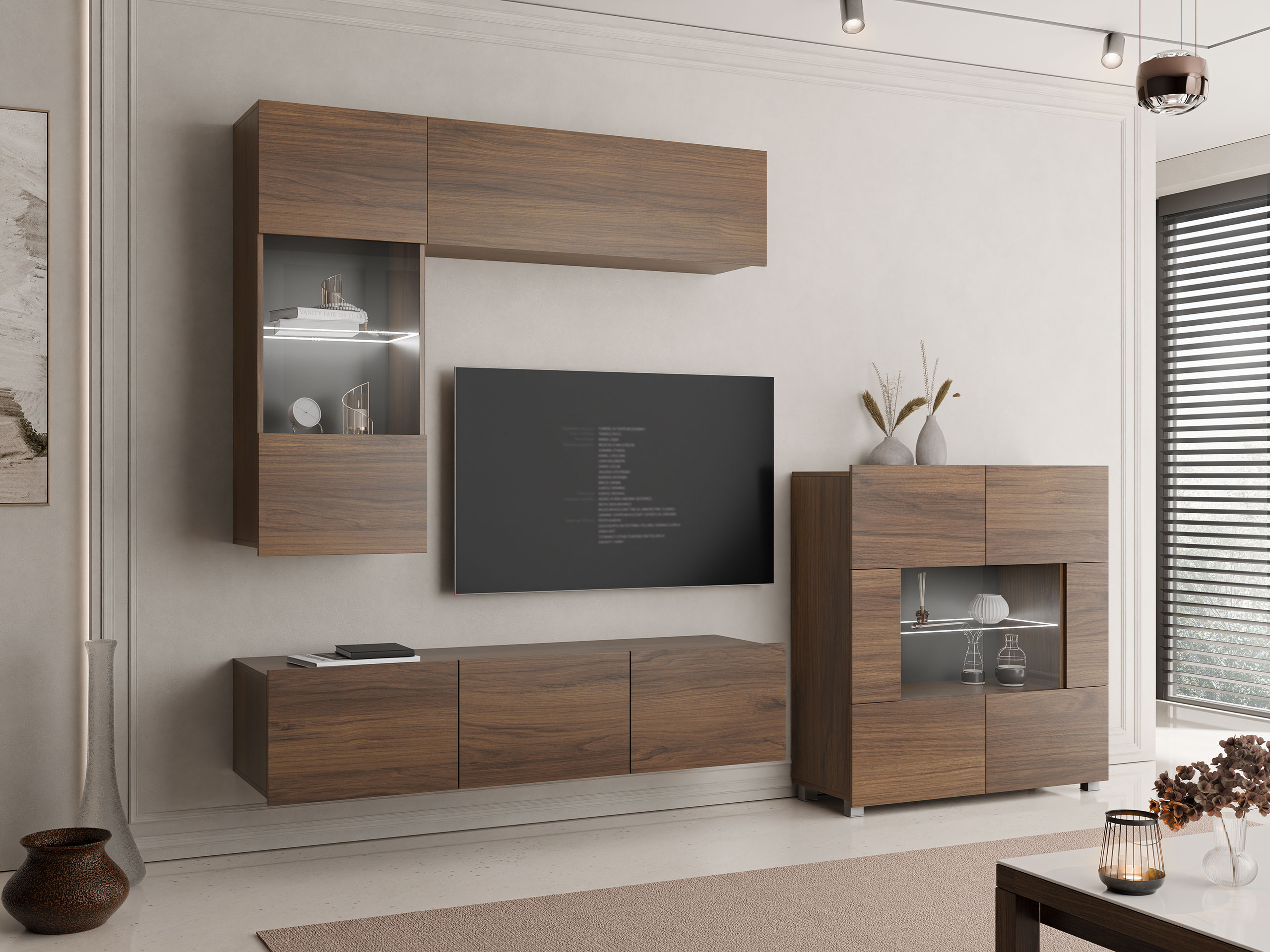 Living room set Remus III (Walnut)