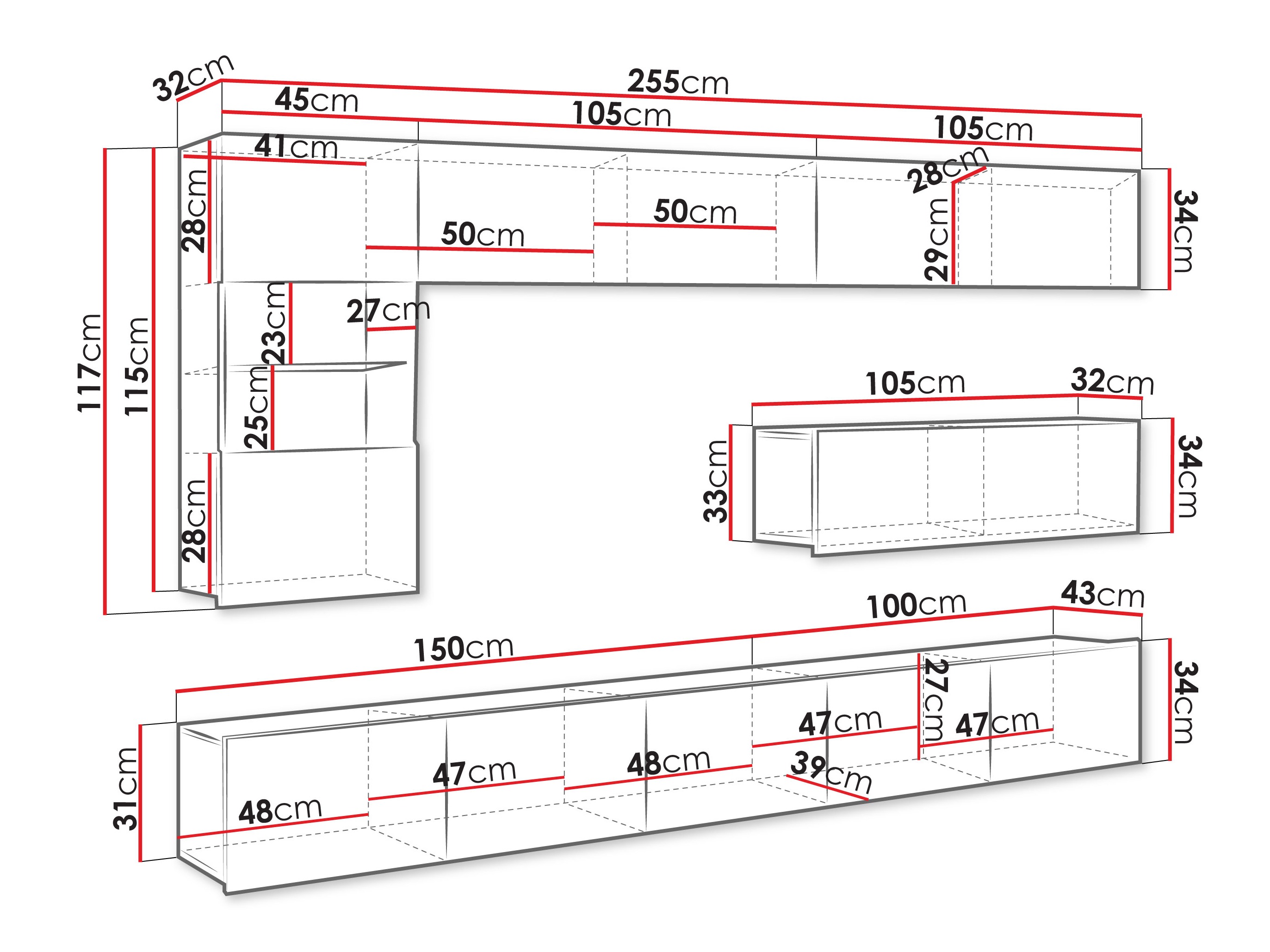 Living room set Remus IV (Walnut)