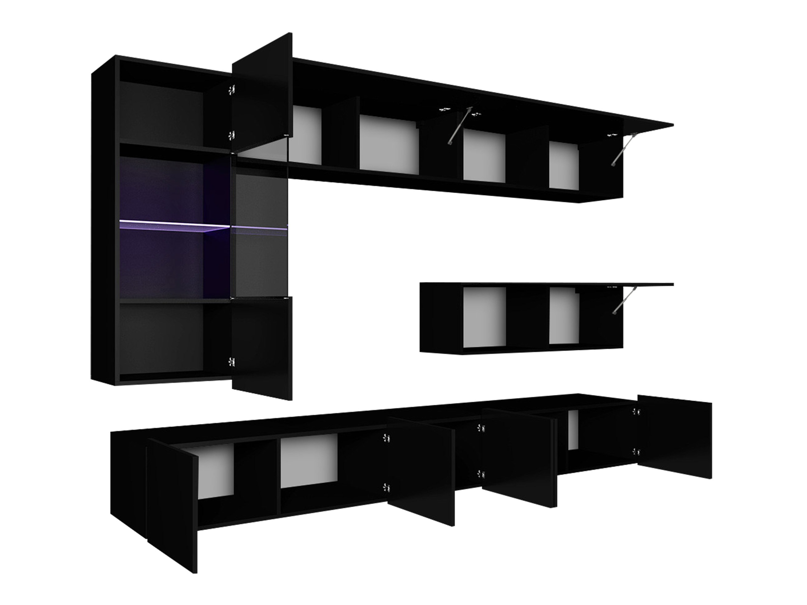 Living room set Remus IV (White + Glossy white)
