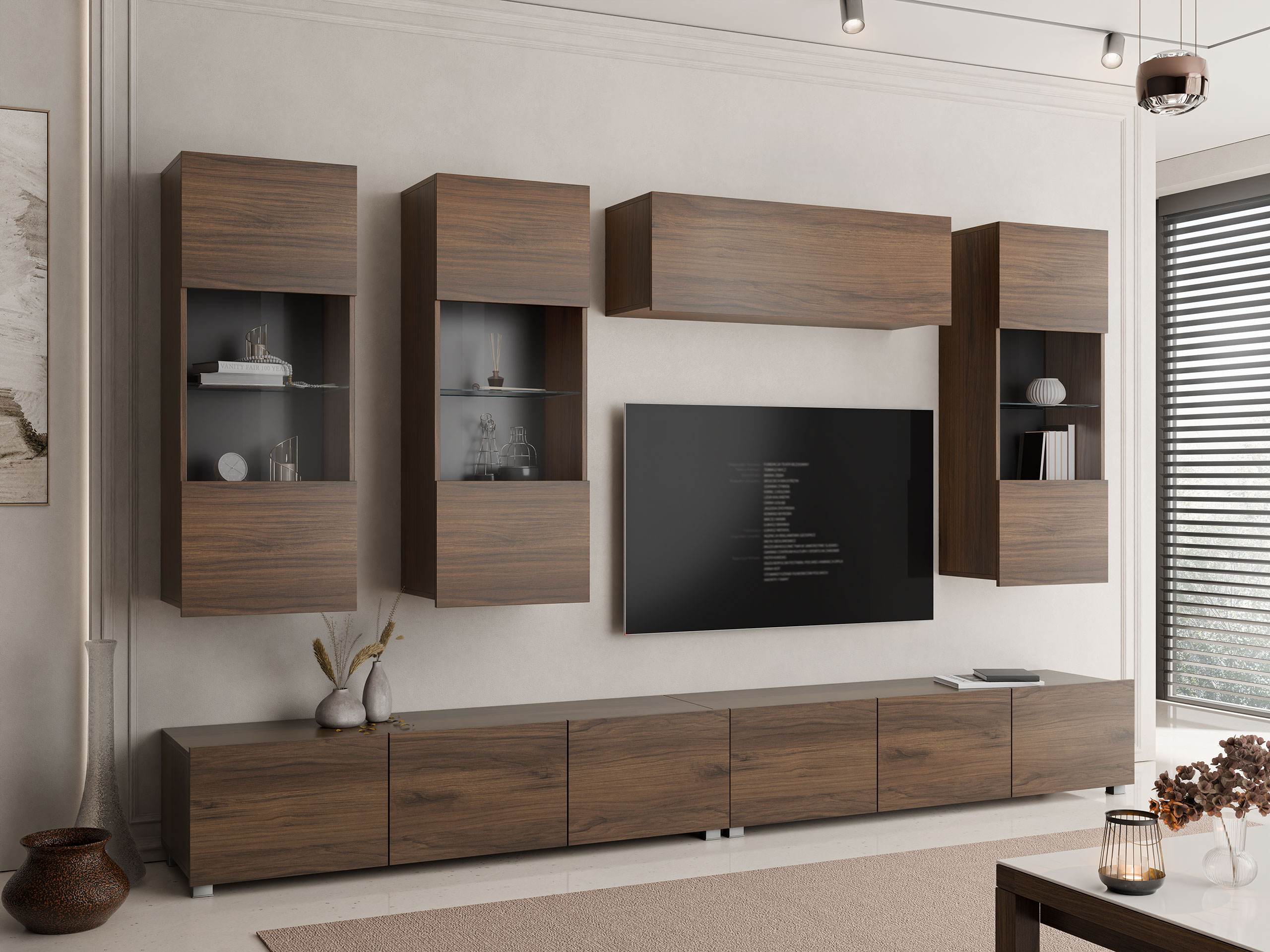Living room set Remus V (Walnut)
