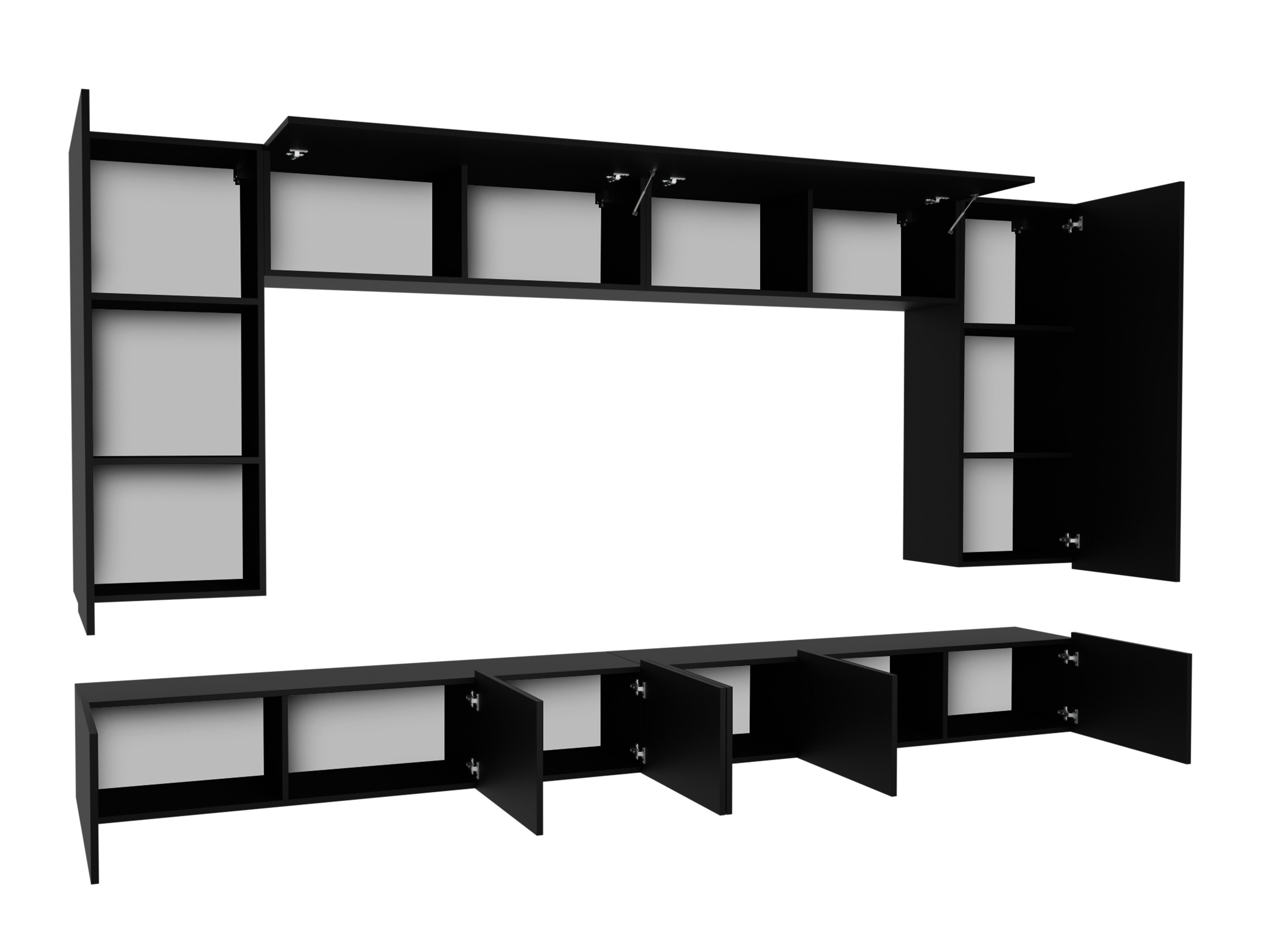 Living room set Remus XIII (White + Glossy white)