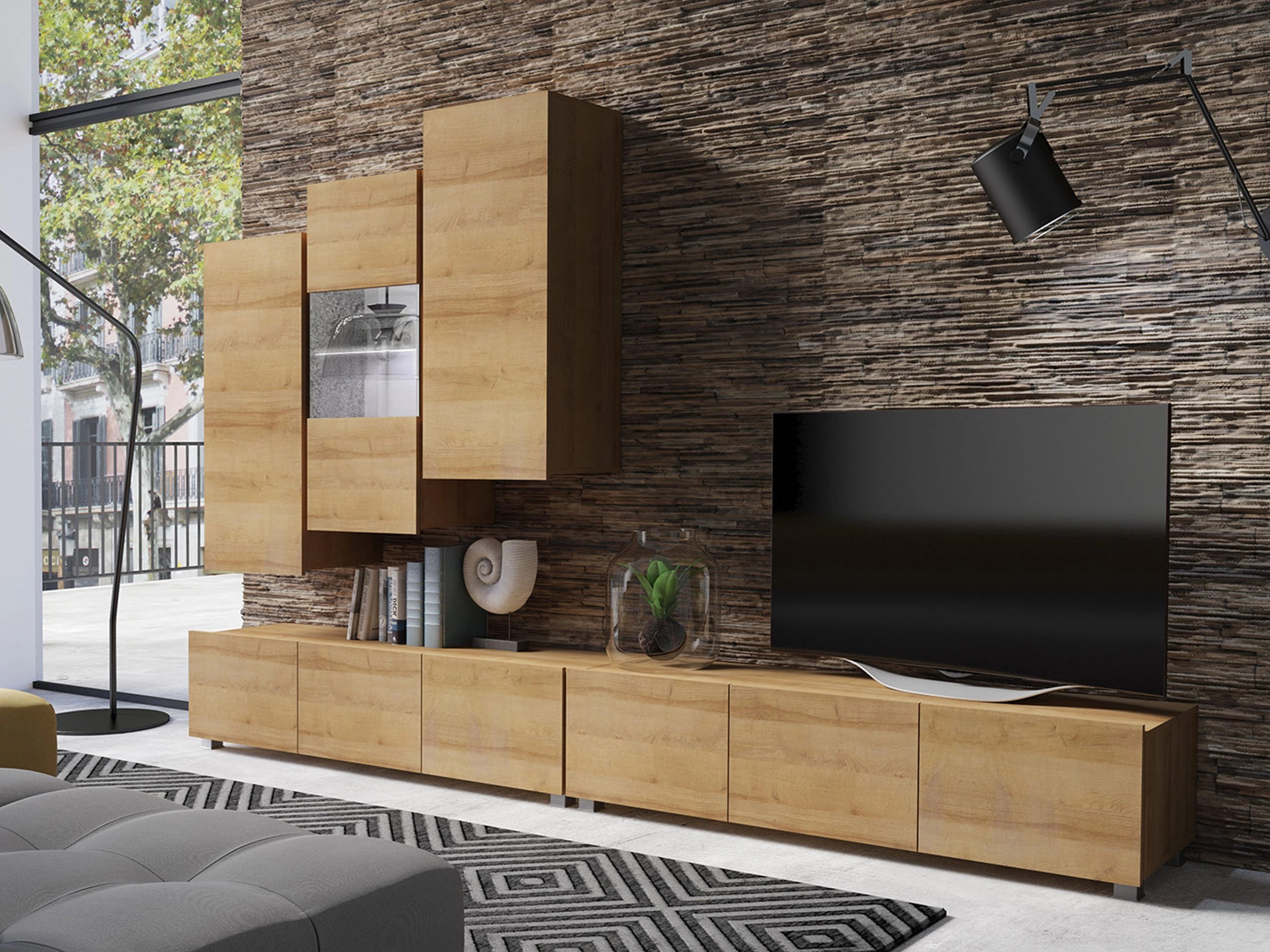 Living room set Remus XVII (Golden oak)