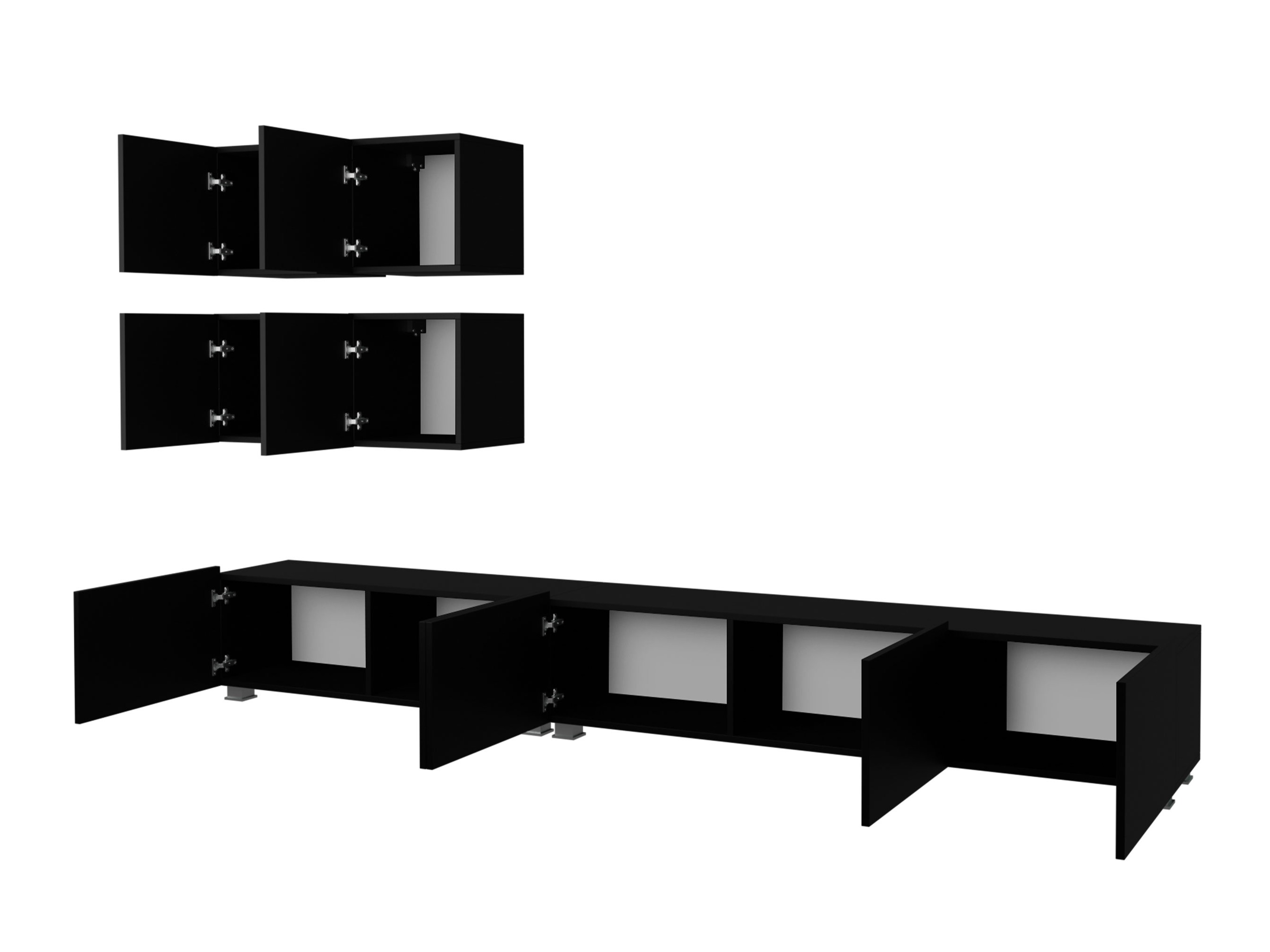 Living room set Remus XVIII (White + Glossy white)