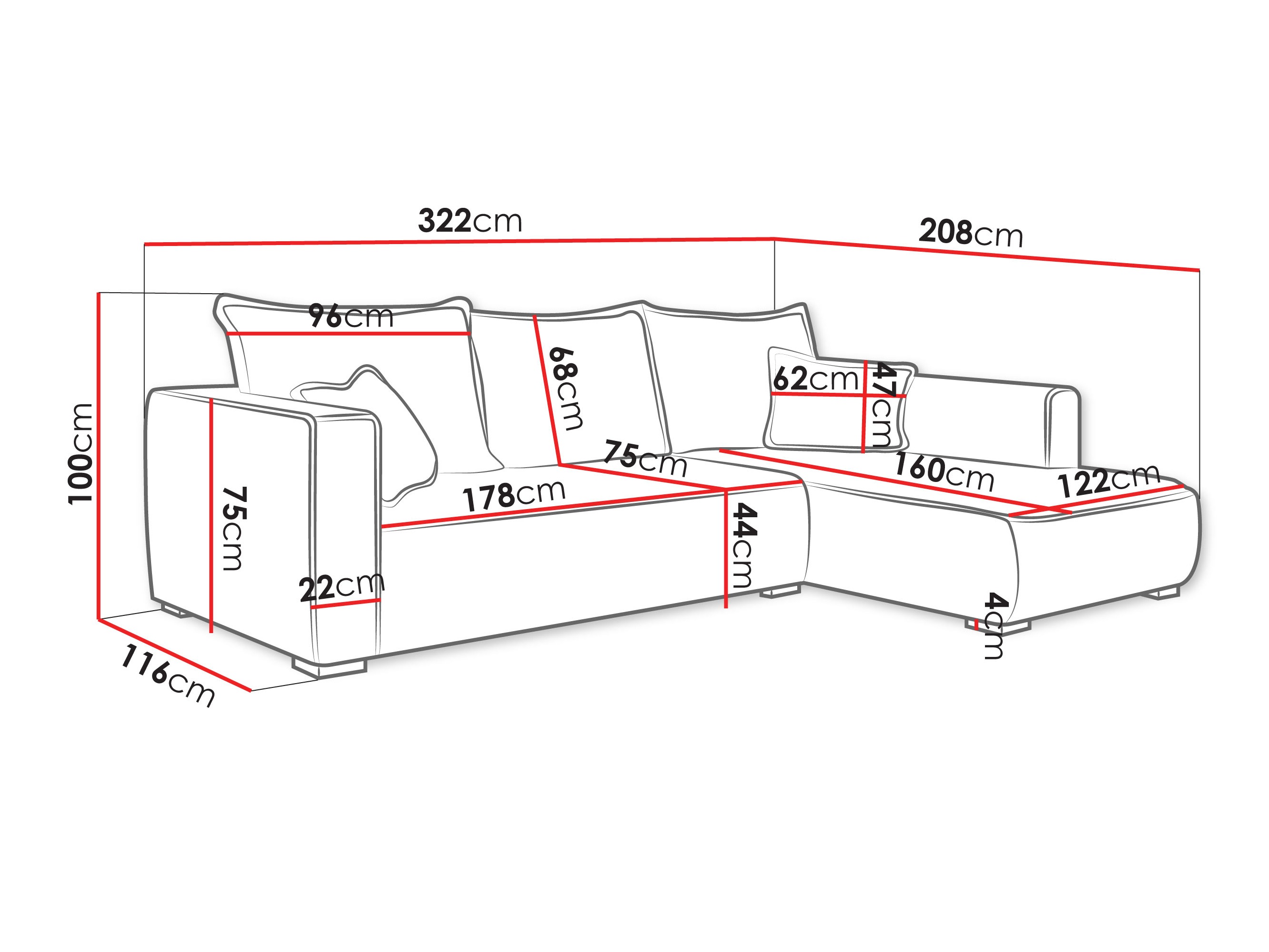 Corner sofa TrendyNest Circas (Tilia 11)