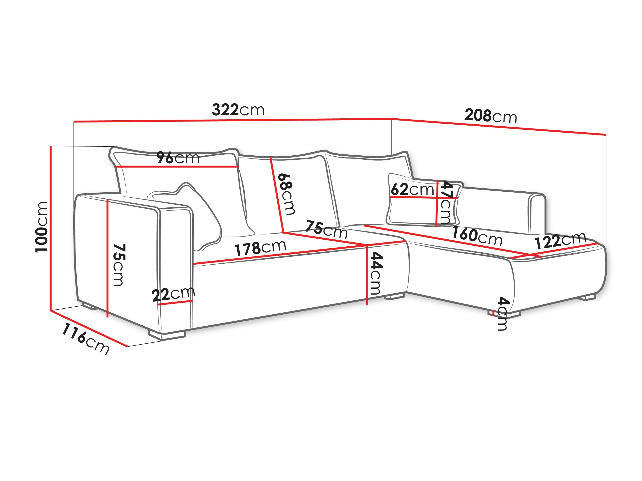 Corner sofa TrendyNest Circas (Tilia 52)