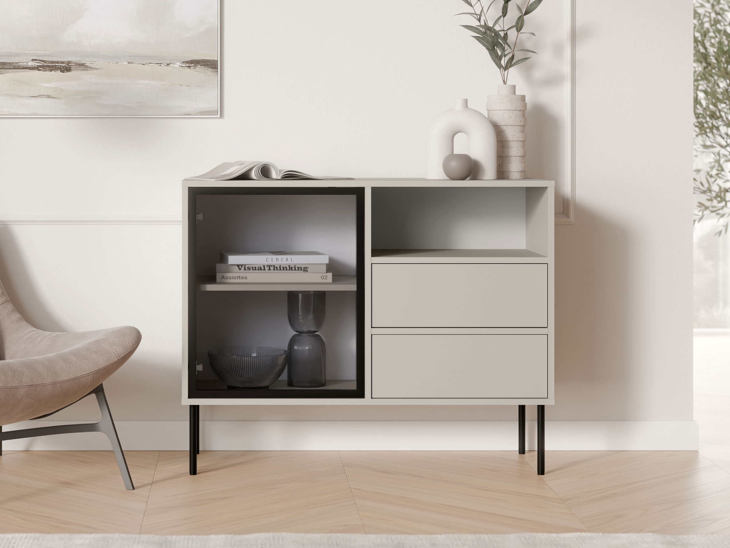 Chest of drawers Merevai 100 (Cashmere)