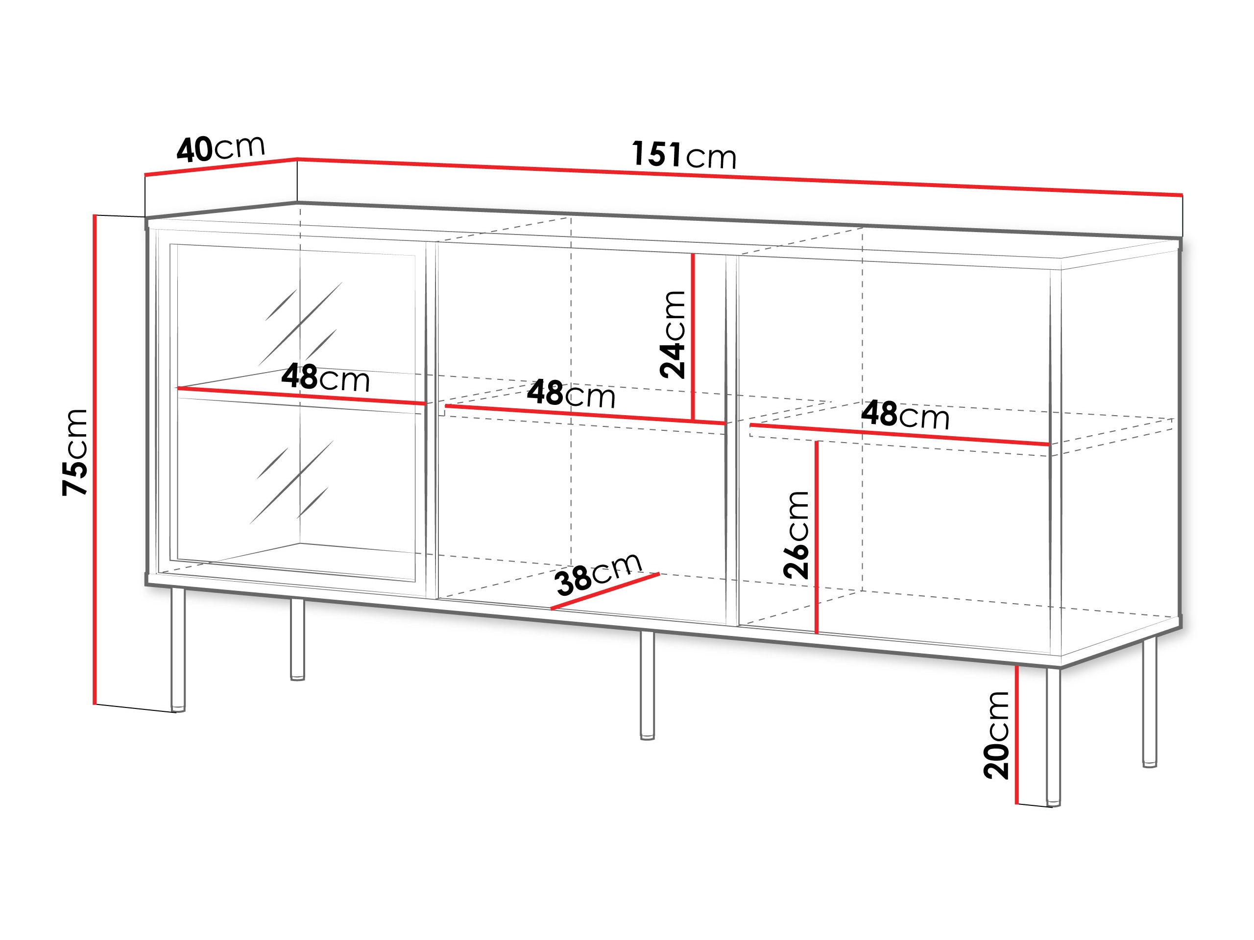 Sideboard Merevai 101 (Cashmere)