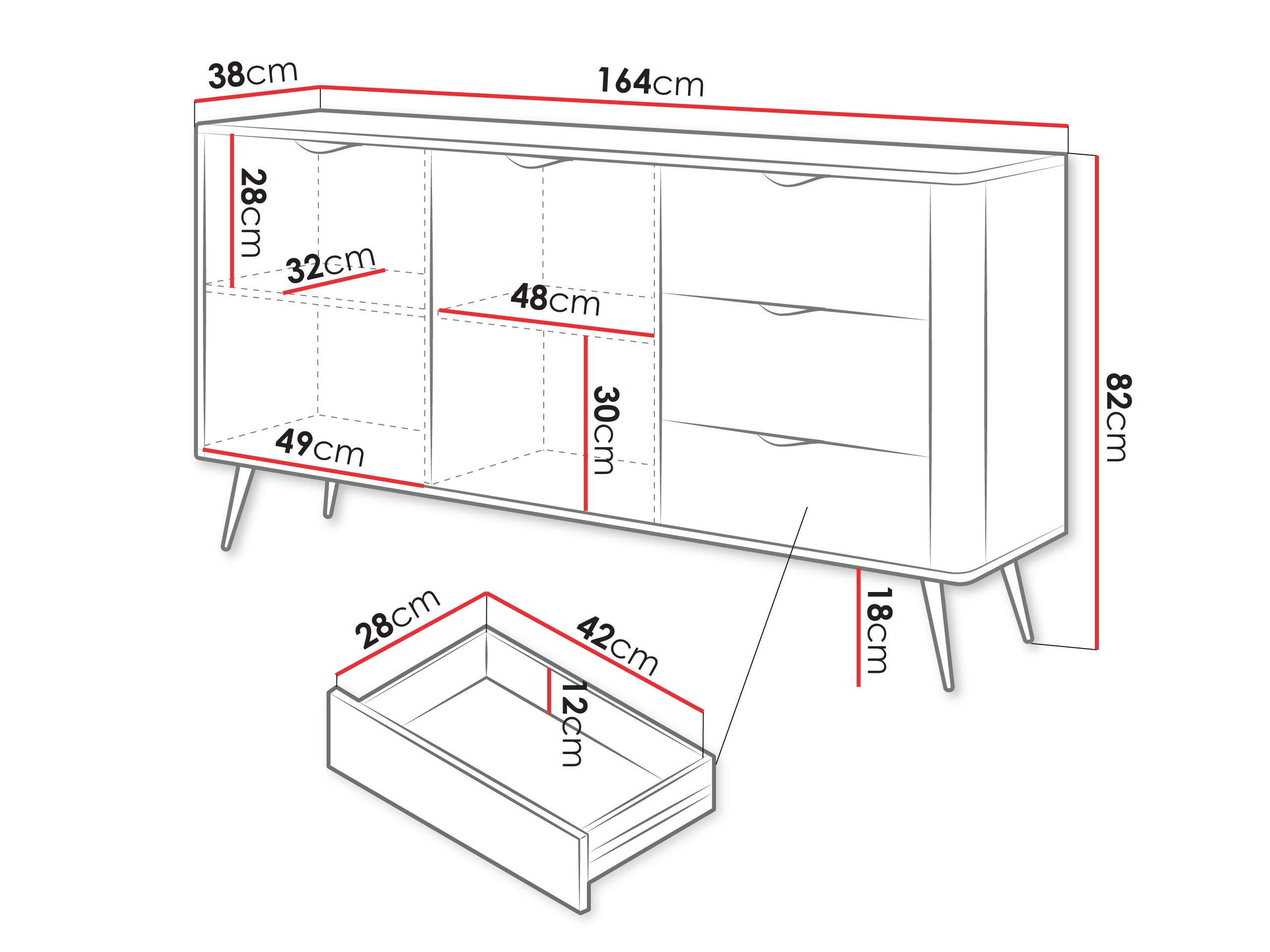 Chest of drawers Lectum I (Beige)