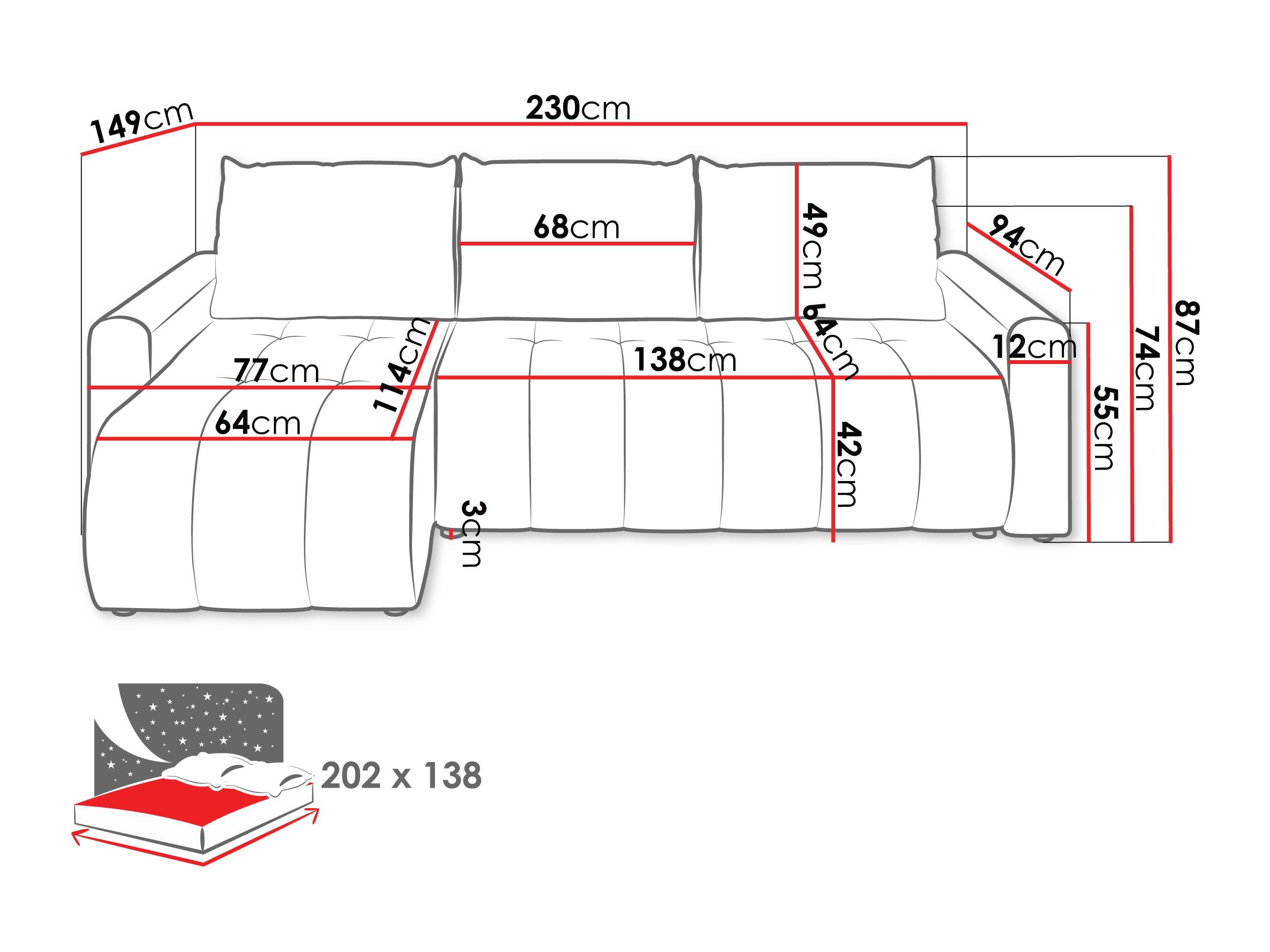 Corner sofa Specio (Polo 872)