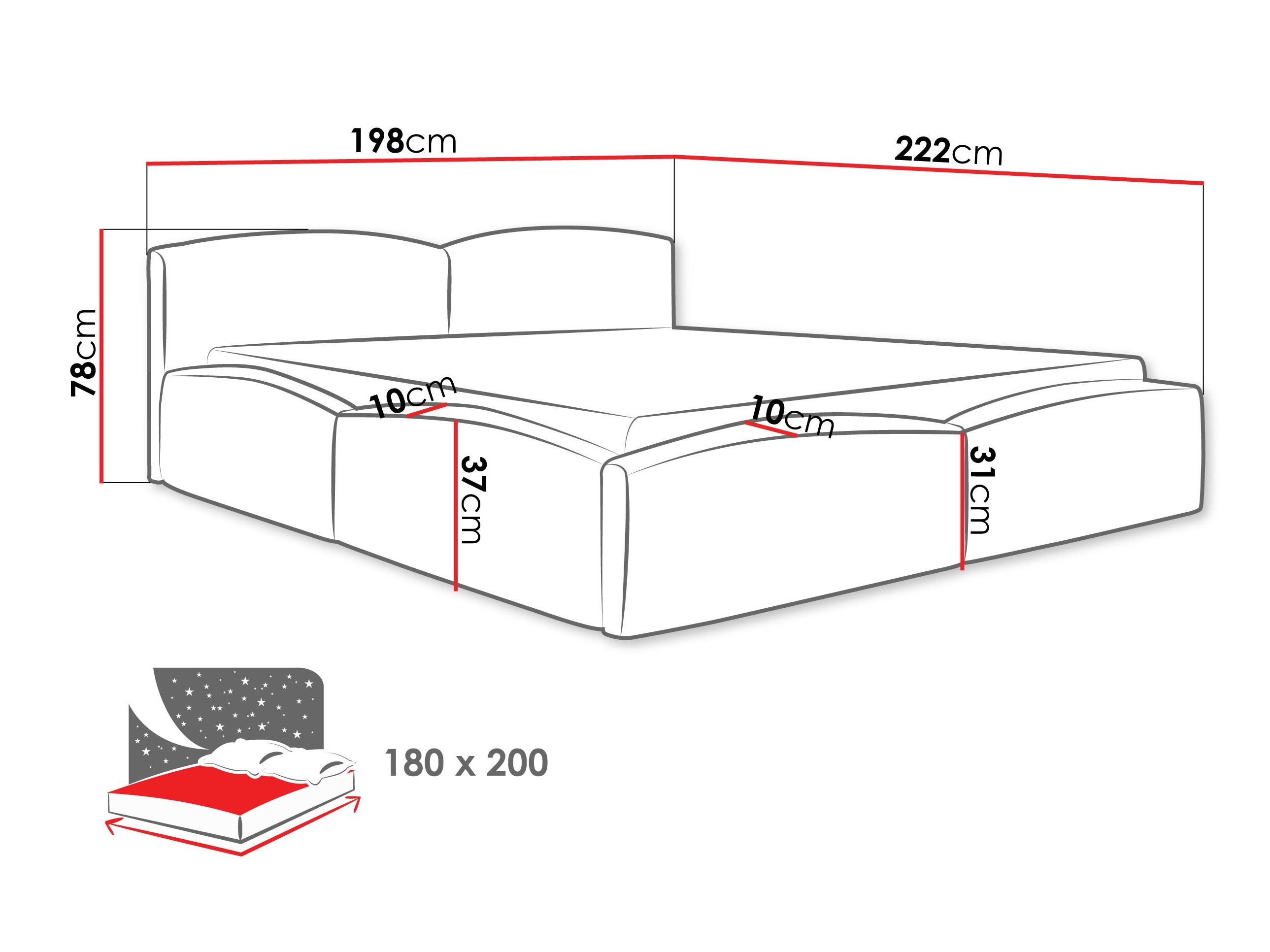 Bed TrendyNest Caprio (Lumo 30)