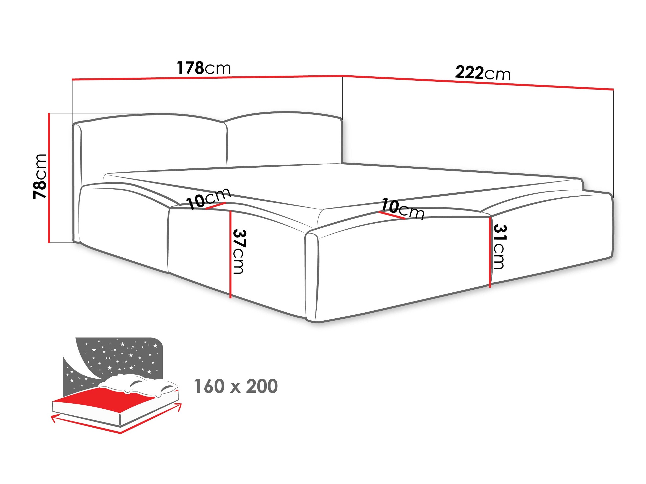 Bed TrendyNest Caprio (Lumo 55)