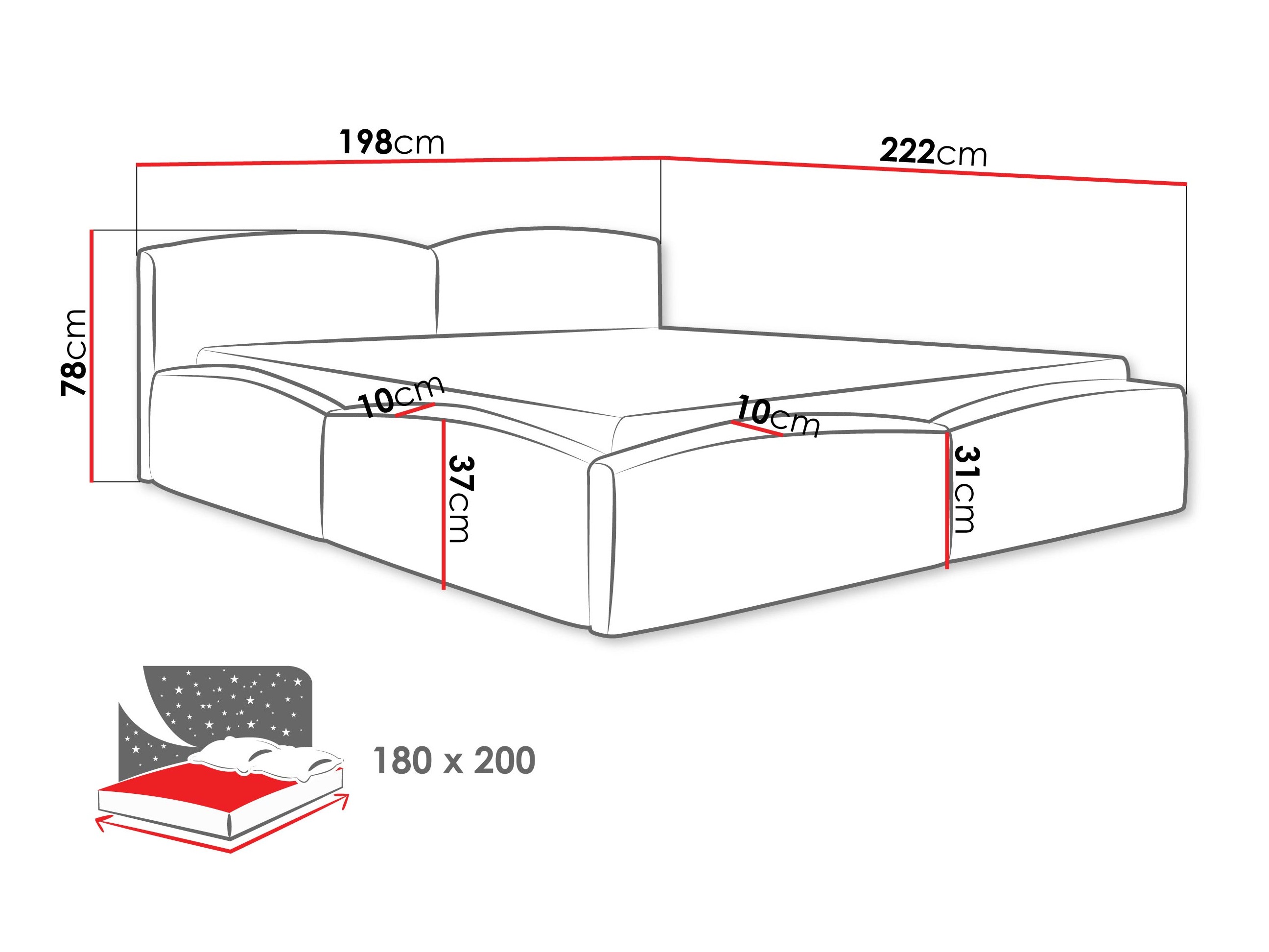 Bed TrendyNest Caprio (Lumo 55)