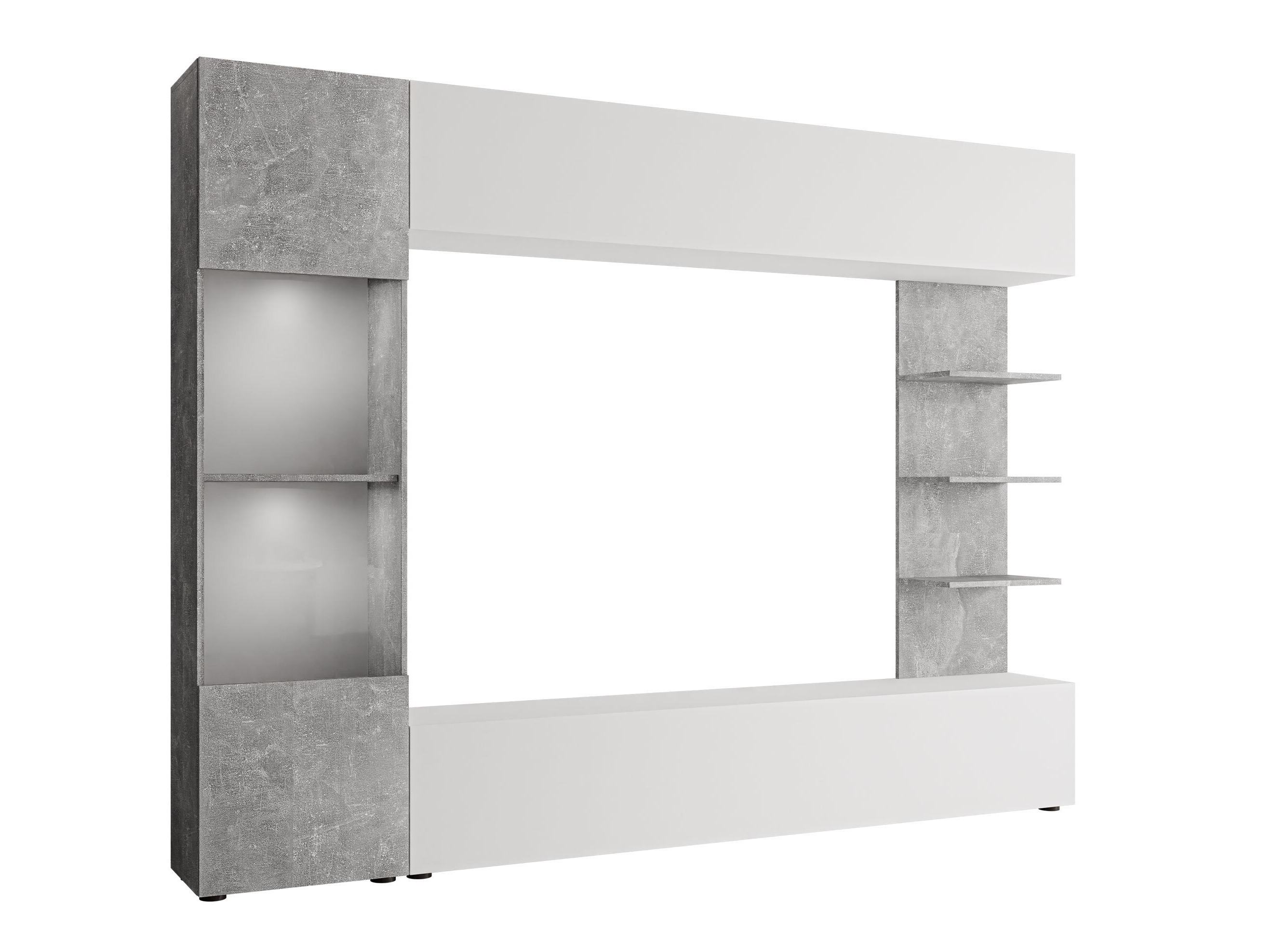 Living room set Comfivo Animus (White + Concrete)