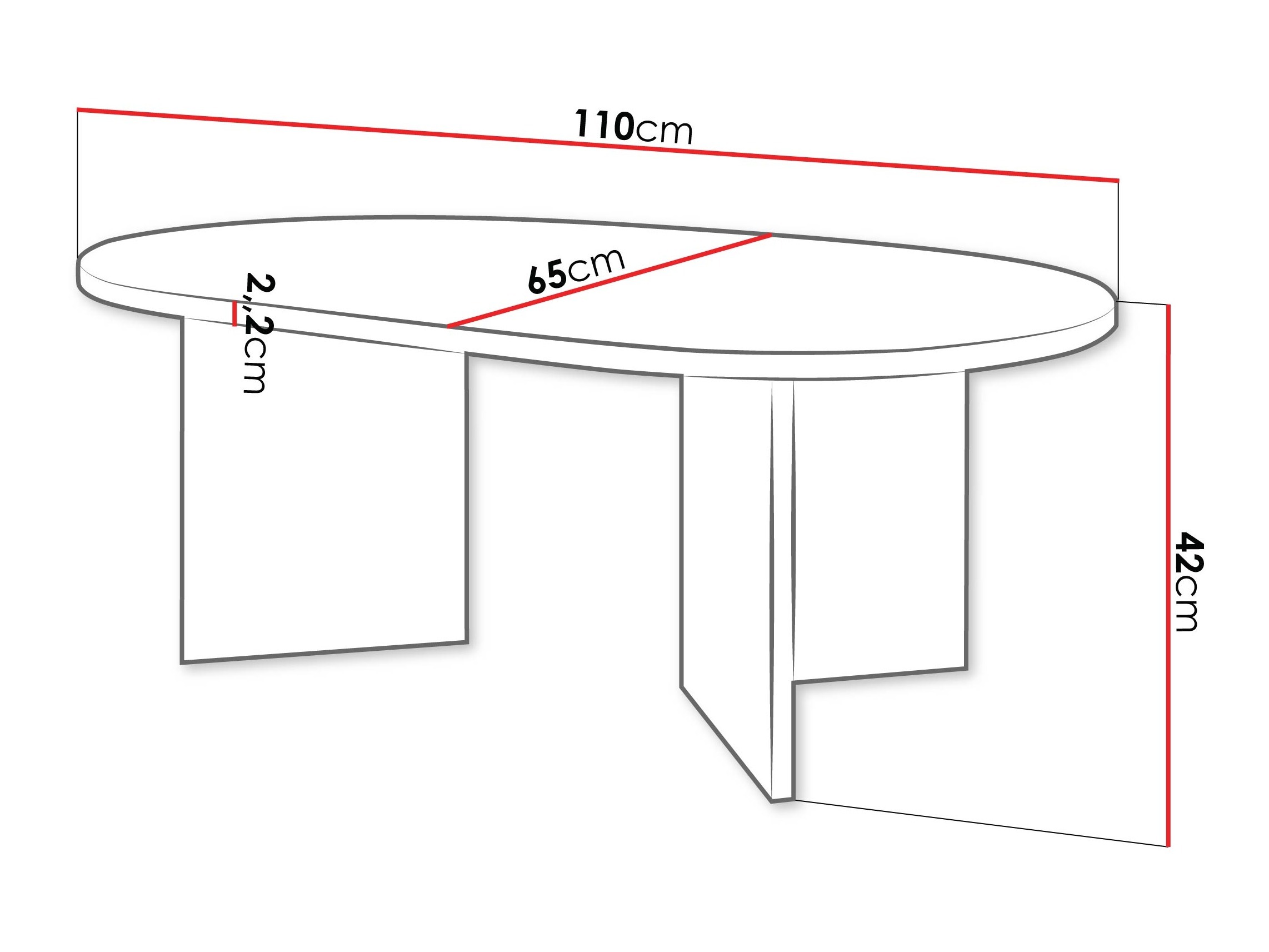 Coffee table Comfivo Fungus (Oak)