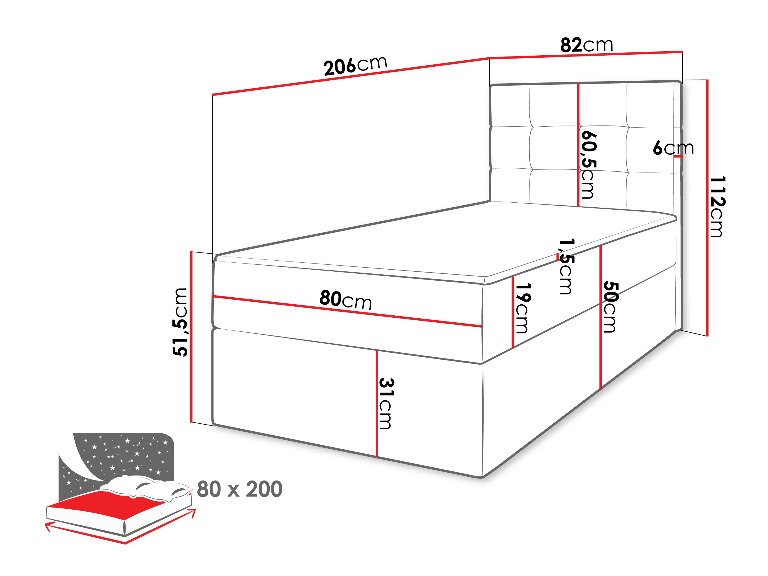 Continental bed Comfivo Osculum II (Lambi 06)