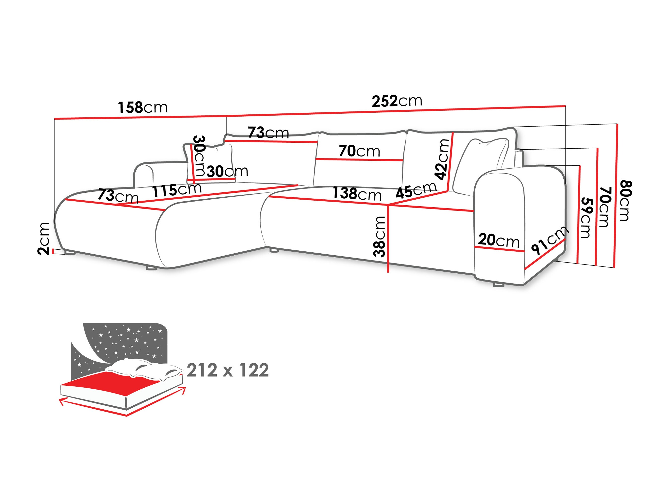 Corner sofa Comfivo Labor (Clara 215.03)