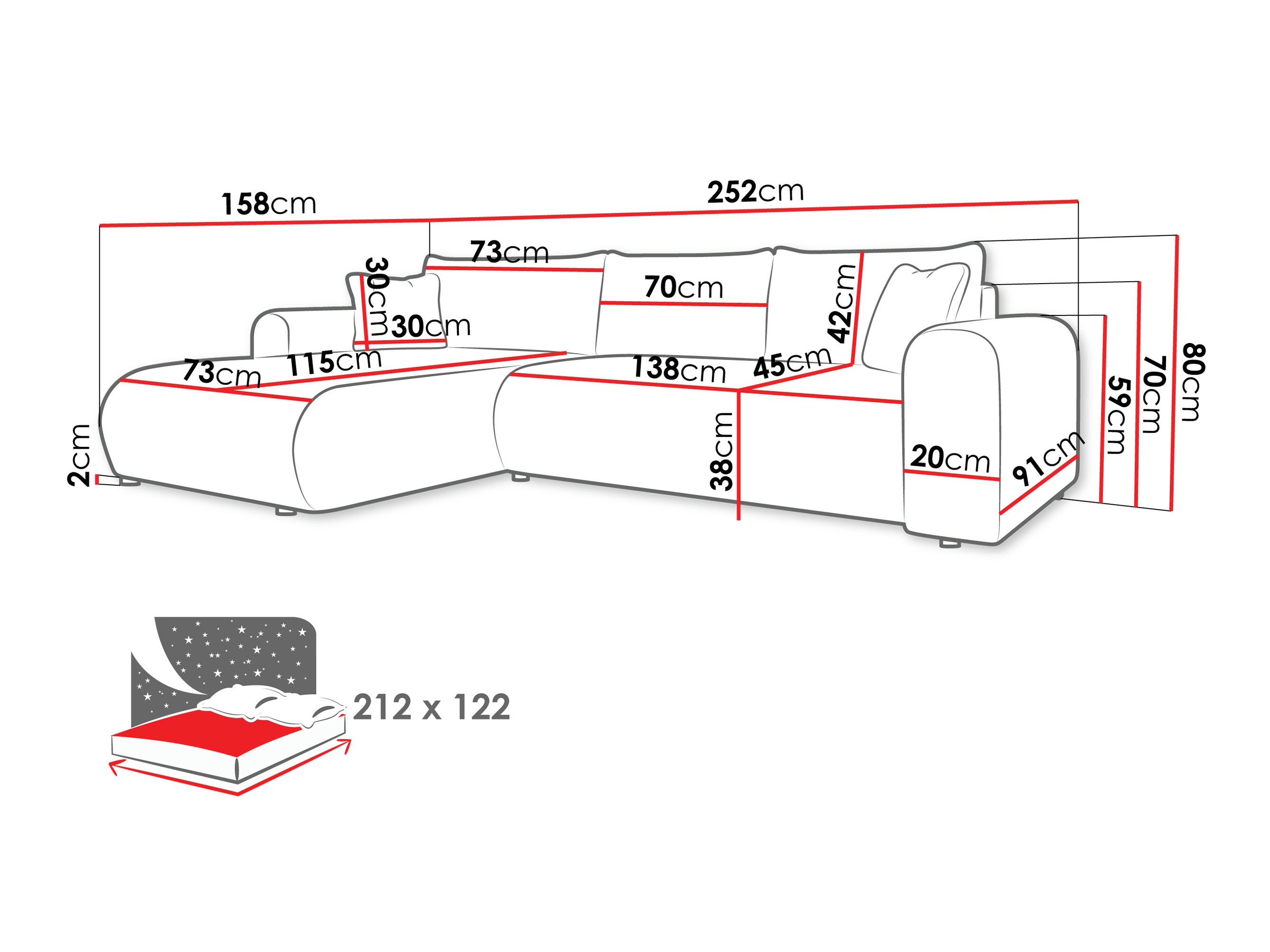 Corner sofa Comfivo Labor (Lambi 07)